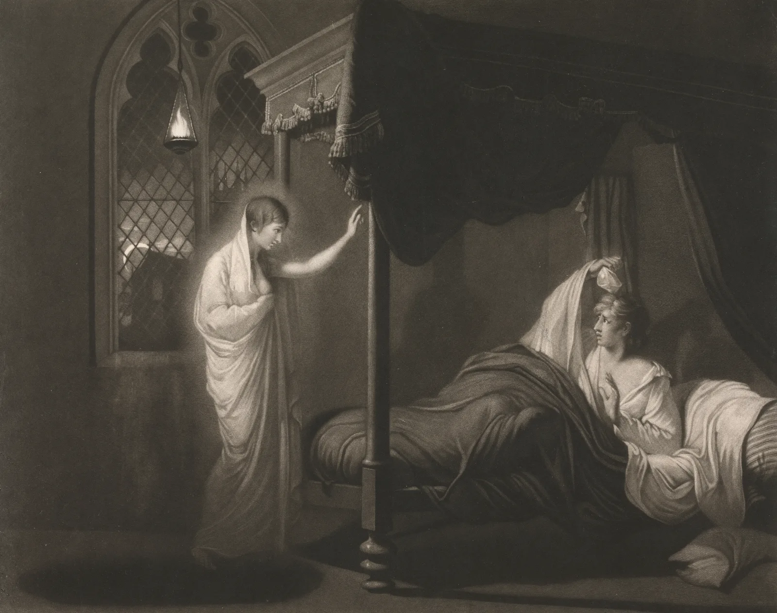 William And Margaret Wall Art by Joseph Wright of Derby - Canvas Print