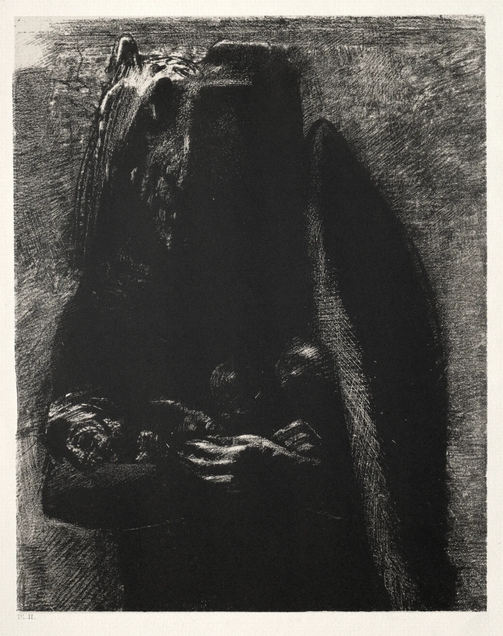 It Is The Devil Bearing Beneath His Two Wings The Seven Deadly Sins 2 Wall Art by Odilon Redon - Canvas Print