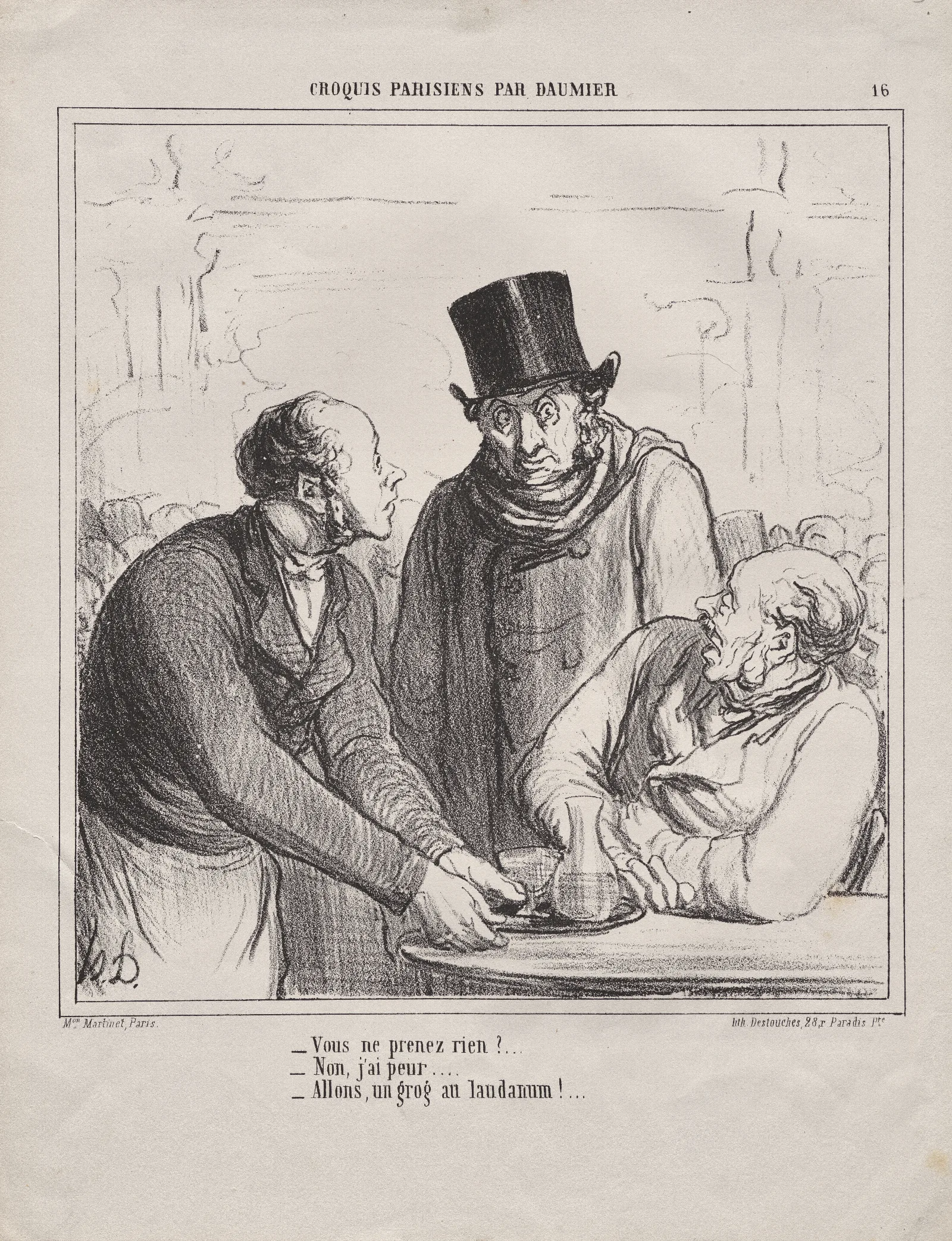 Are You Not Ordering Anything Wall Art by Honoré Daumier - Canvas Print