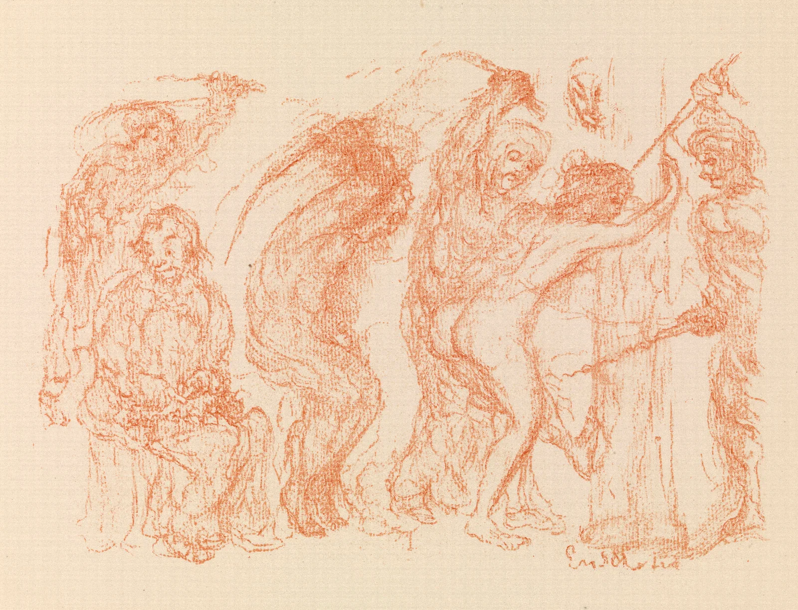 Flagellation 3 Wall Art by James Ensor - Canvas Print