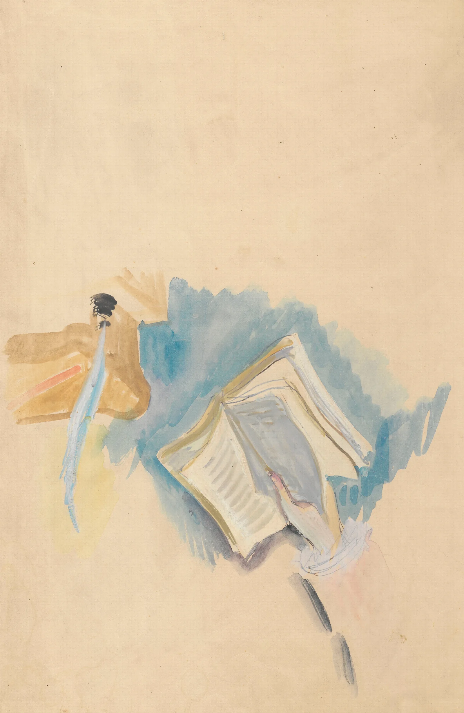 Sketch Of A Hand Holding A Book Wall Art by Zygmunt Waliszewski - Canvas Print