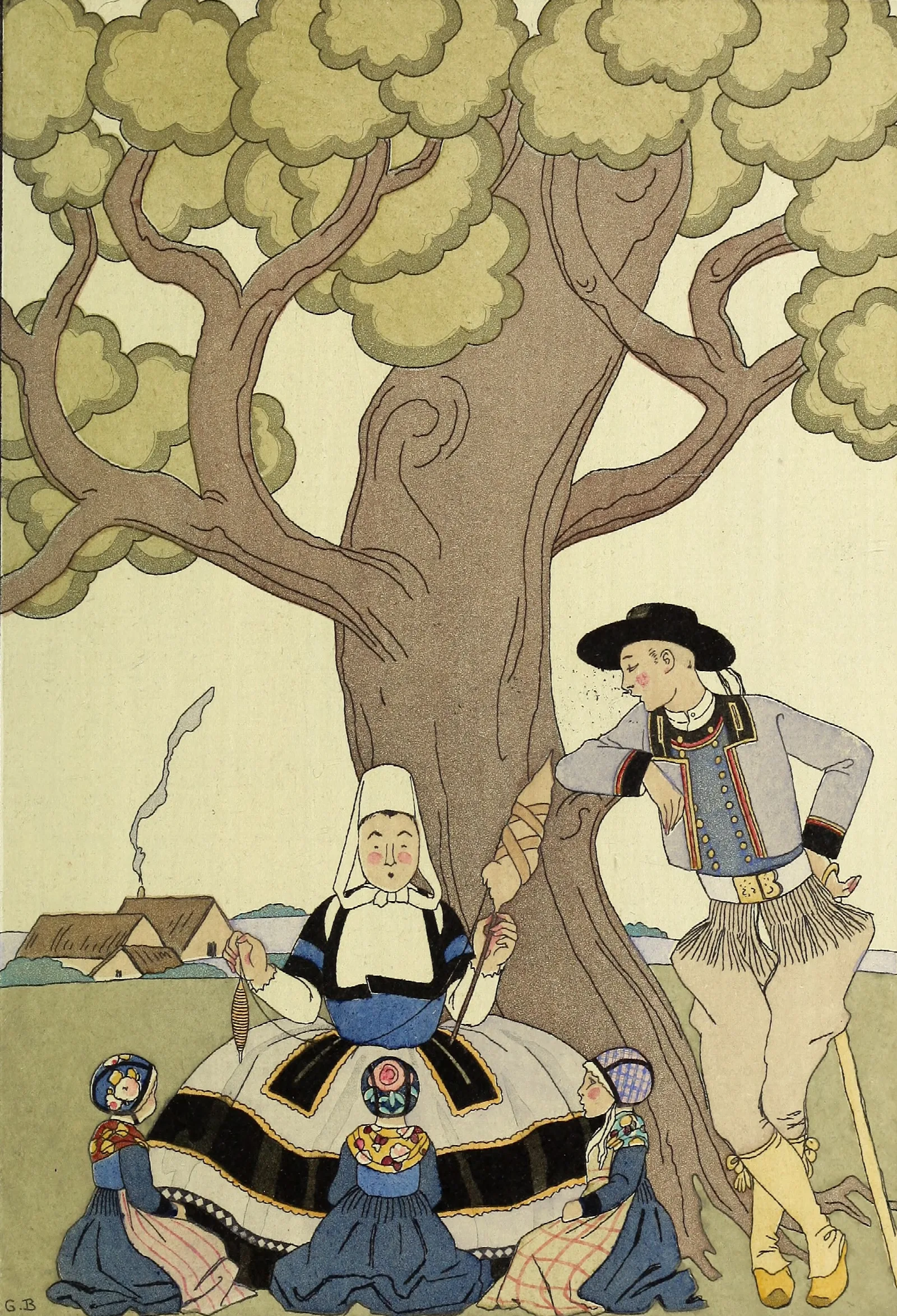 Falbalas Et Fanfreluches Il Etait Une Fois Wall Art by George Barbier - Canvas Print