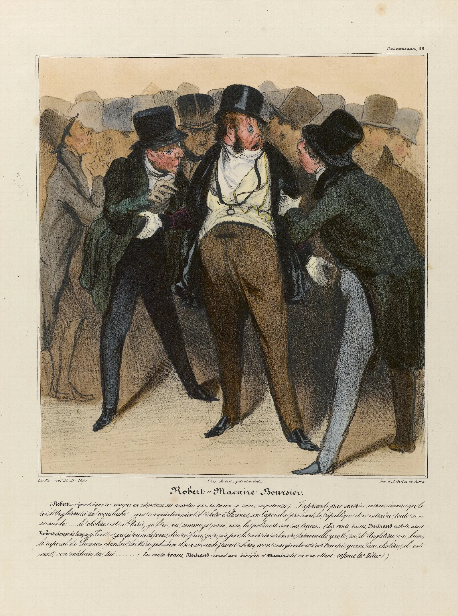 Robert Macaire Boursier Wall Art by Honoré Daumier - Canvas Print