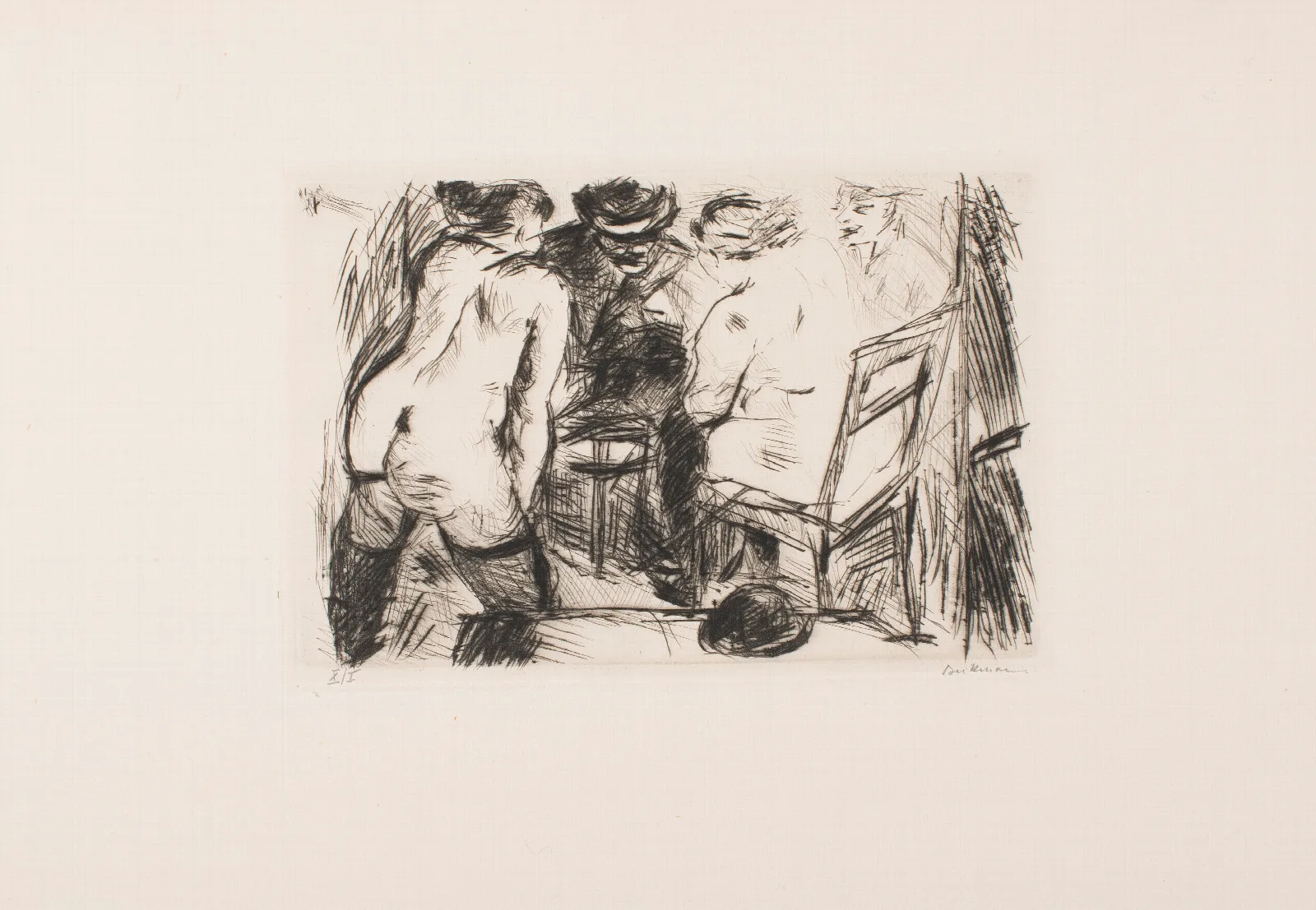 Brothel In Hamburg Wall Art by Max Beckmann - Canvas Print