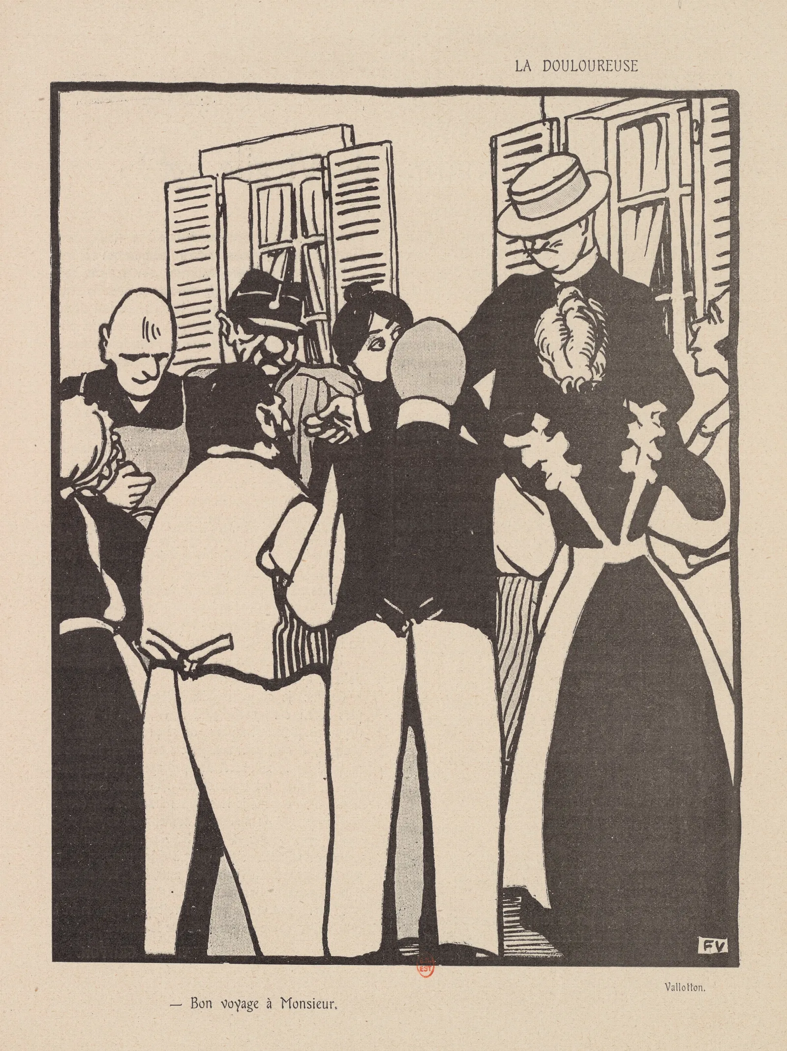 La Douloureuse Wall Art by Félix Vallotton - Canvas Print