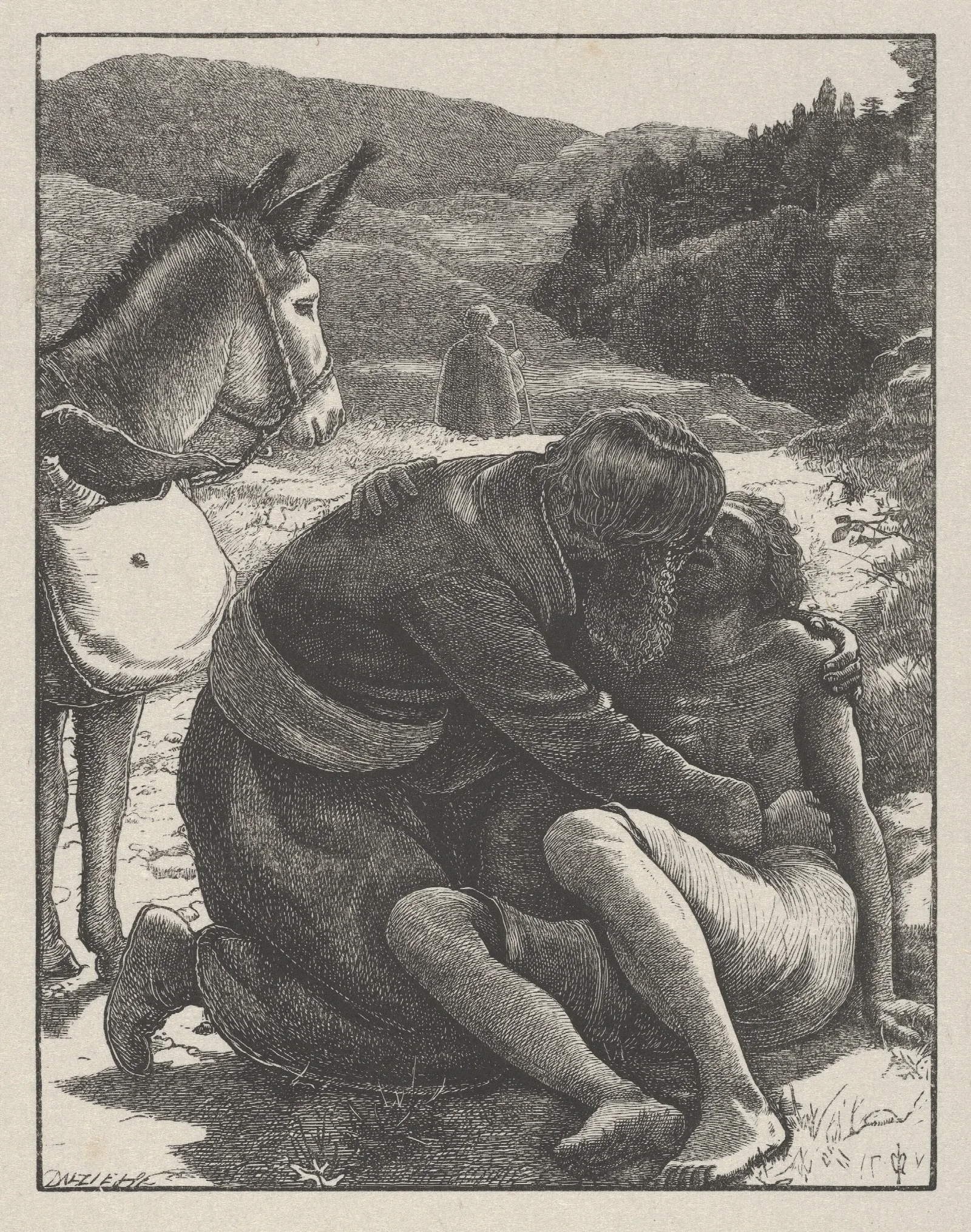 The Good Samaritan 38 Wall Art by Sir John Everett Millais - Canvas Print