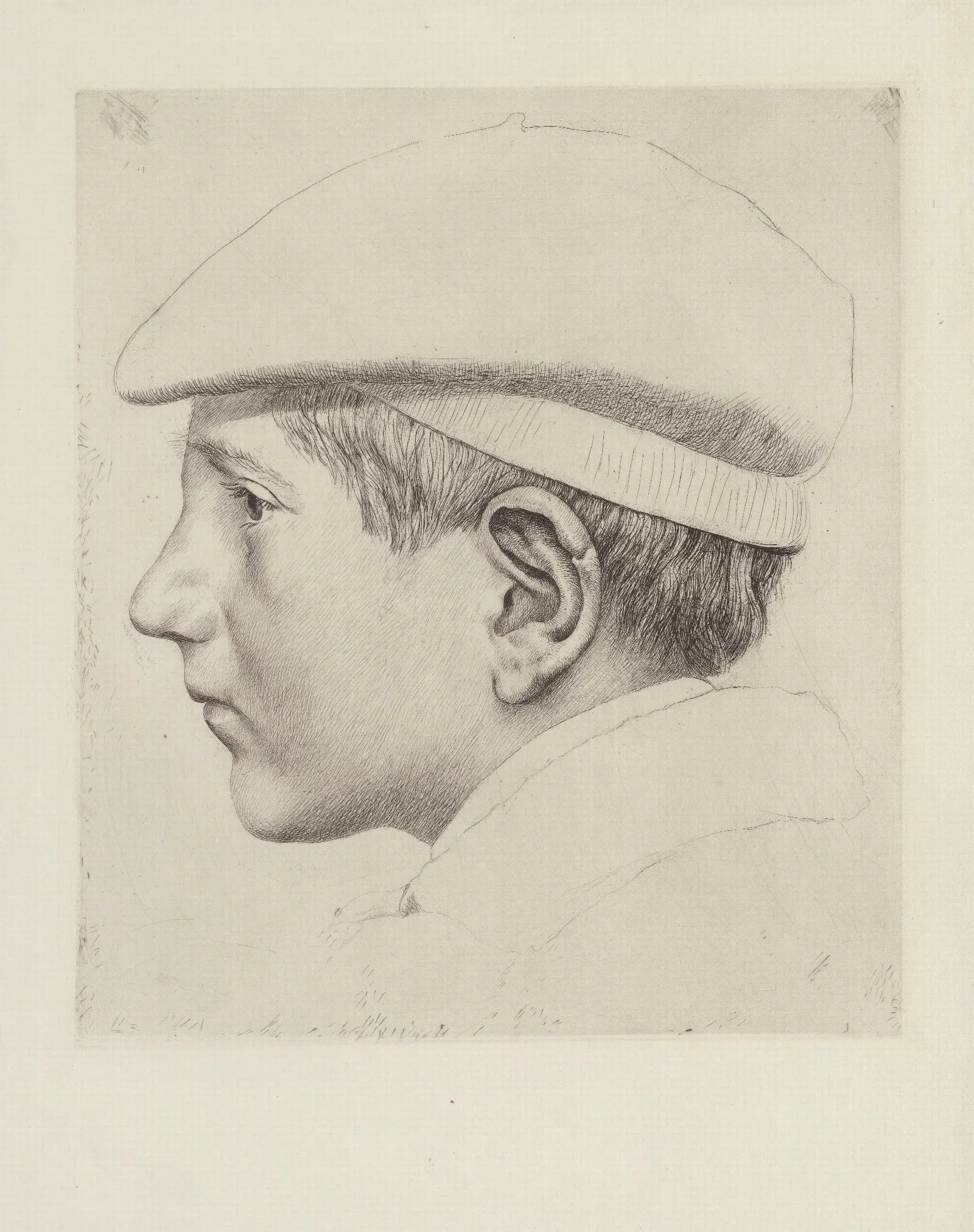 Lenfant Au Beret Wall Art by Félix Vallotton - Canvas Print