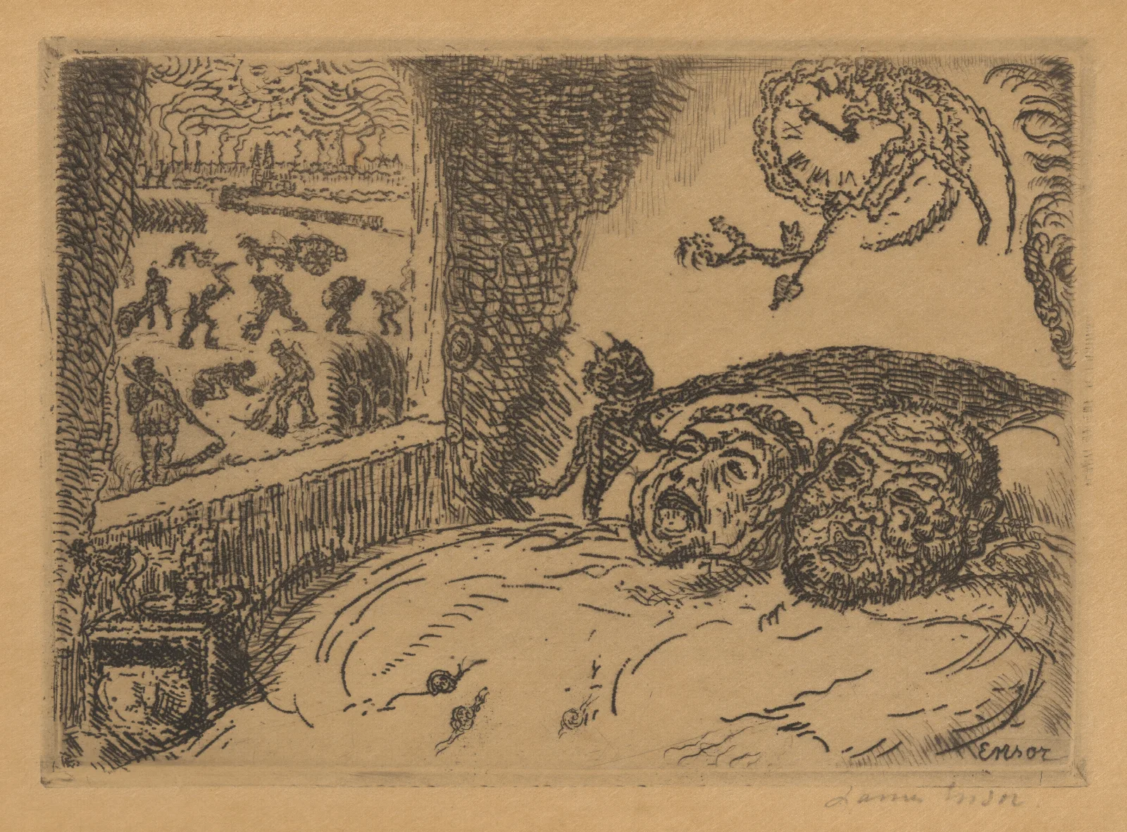De Luiheid 2 Wall Art by James Ensor - Canvas Print