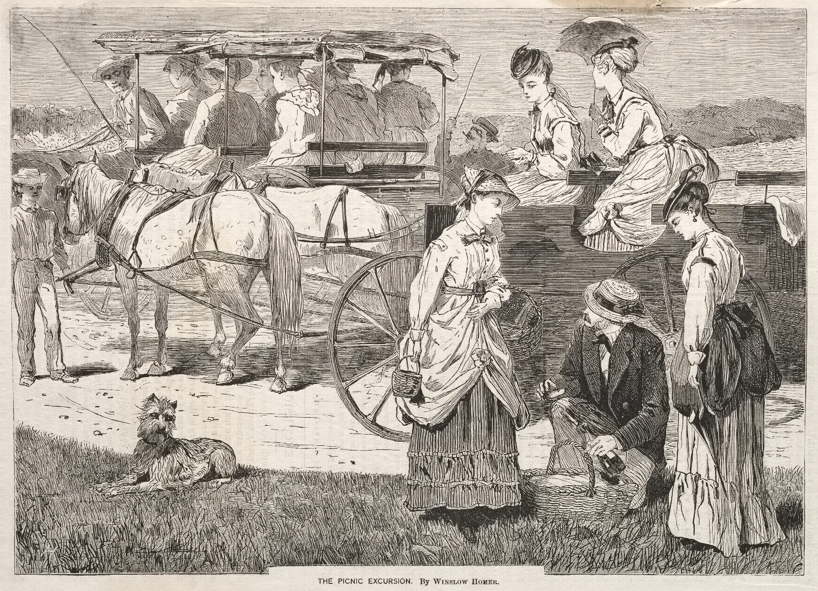 The Picnic Excursion Wall Art by Winslow Homer - Canvas Print