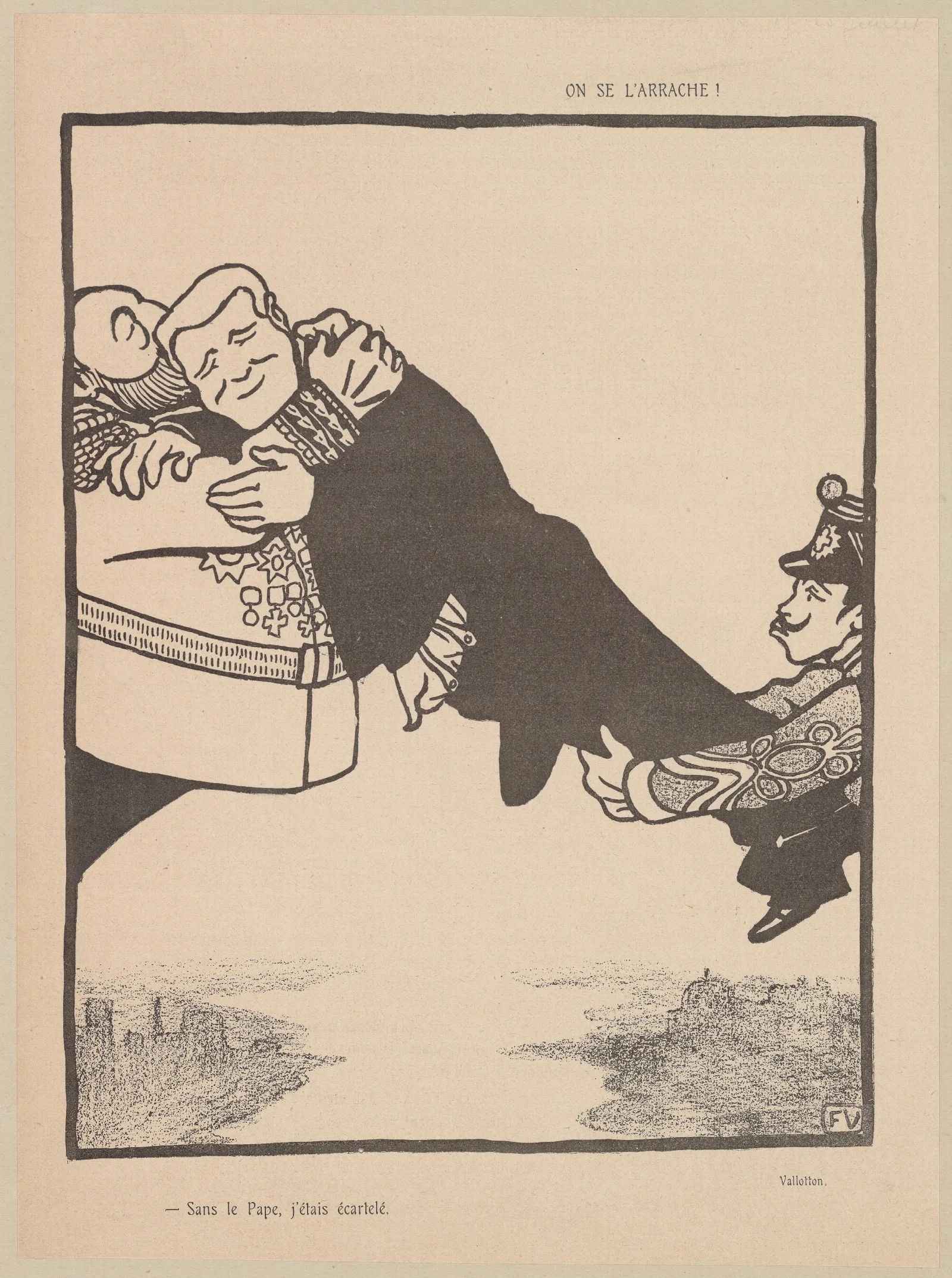 On Se Larrache Wall Art by Félix Vallotton - Canvas Print
