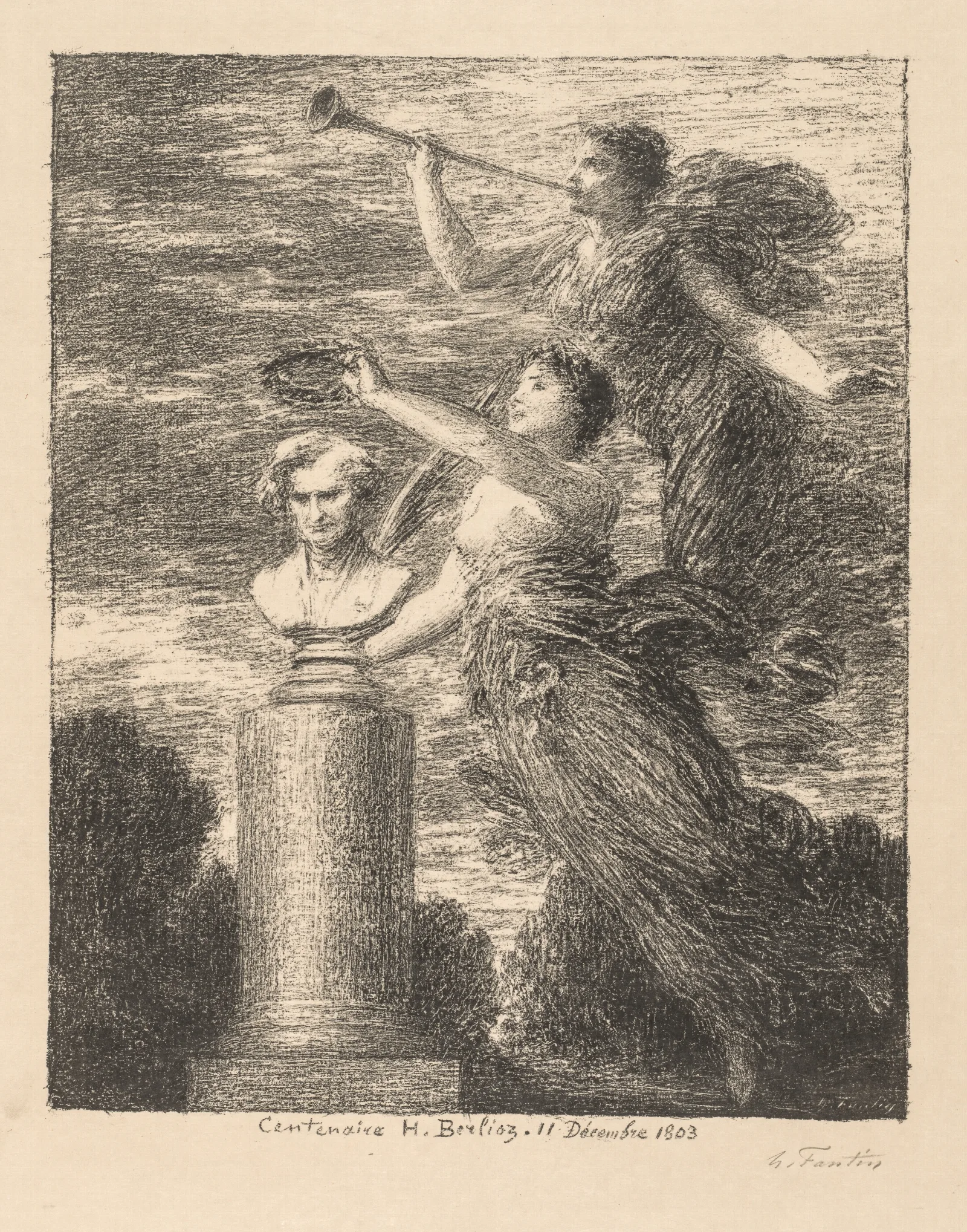 Centenary Of Hector Berlioz Wall Art by Henri Fantin-Latour - Canvas Print