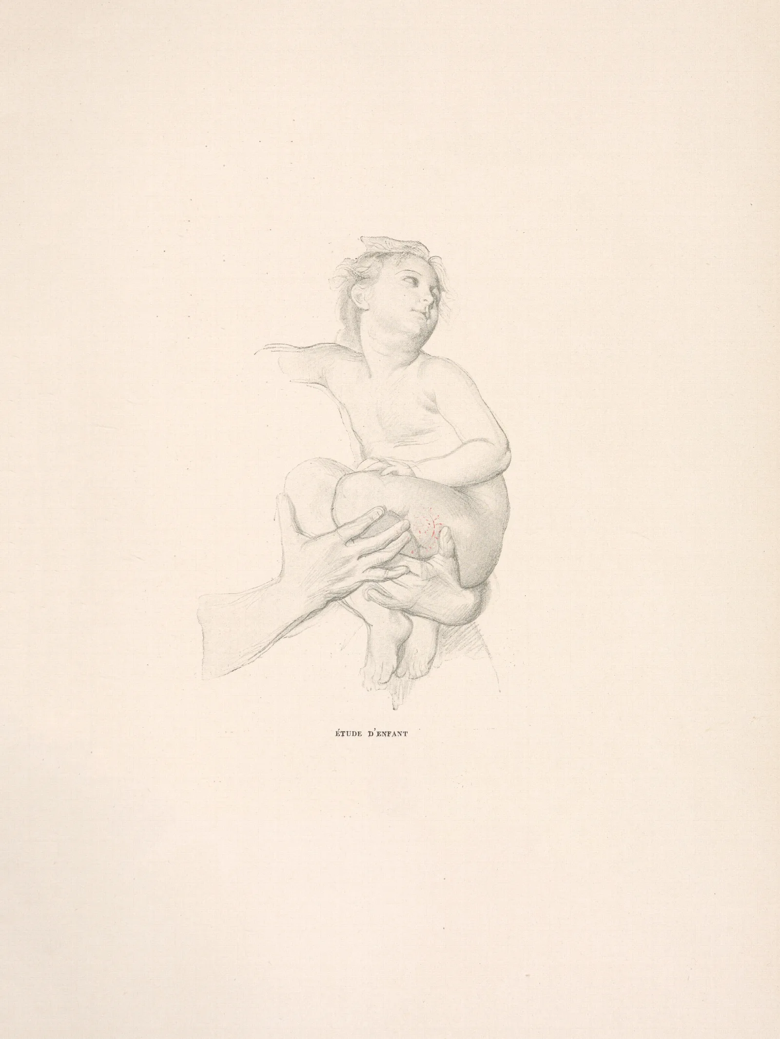 Etude Denfant 6 Wall Art by William Bouguereau - Canvas Print