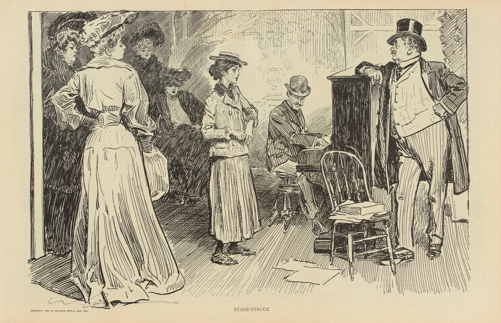 Stage Struck 2 Wall Art by Charles Dana Gibson - Canvas Print
