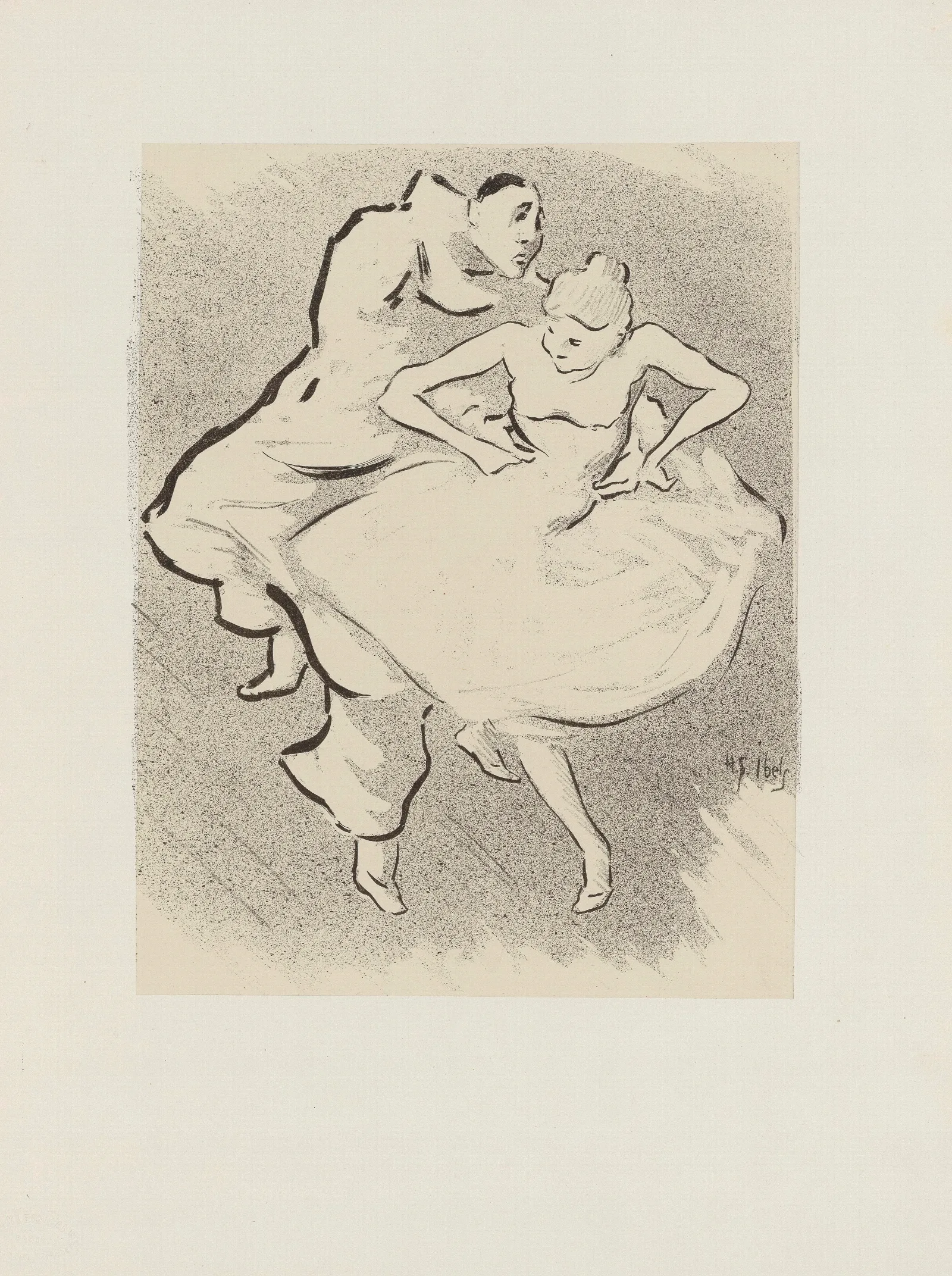 La Rose Et Pierrot Wall Art by Henri-Gabriel Ibels - Canvas Print