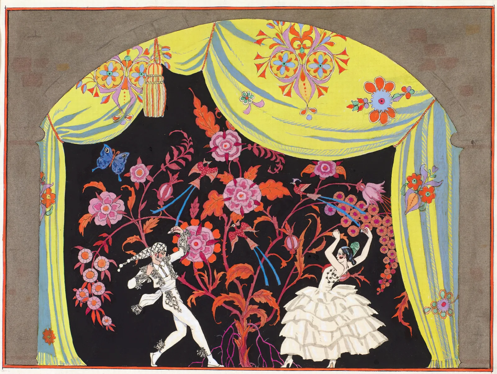 Le Flamenco Wall Art by George Barbier - Canvas Print