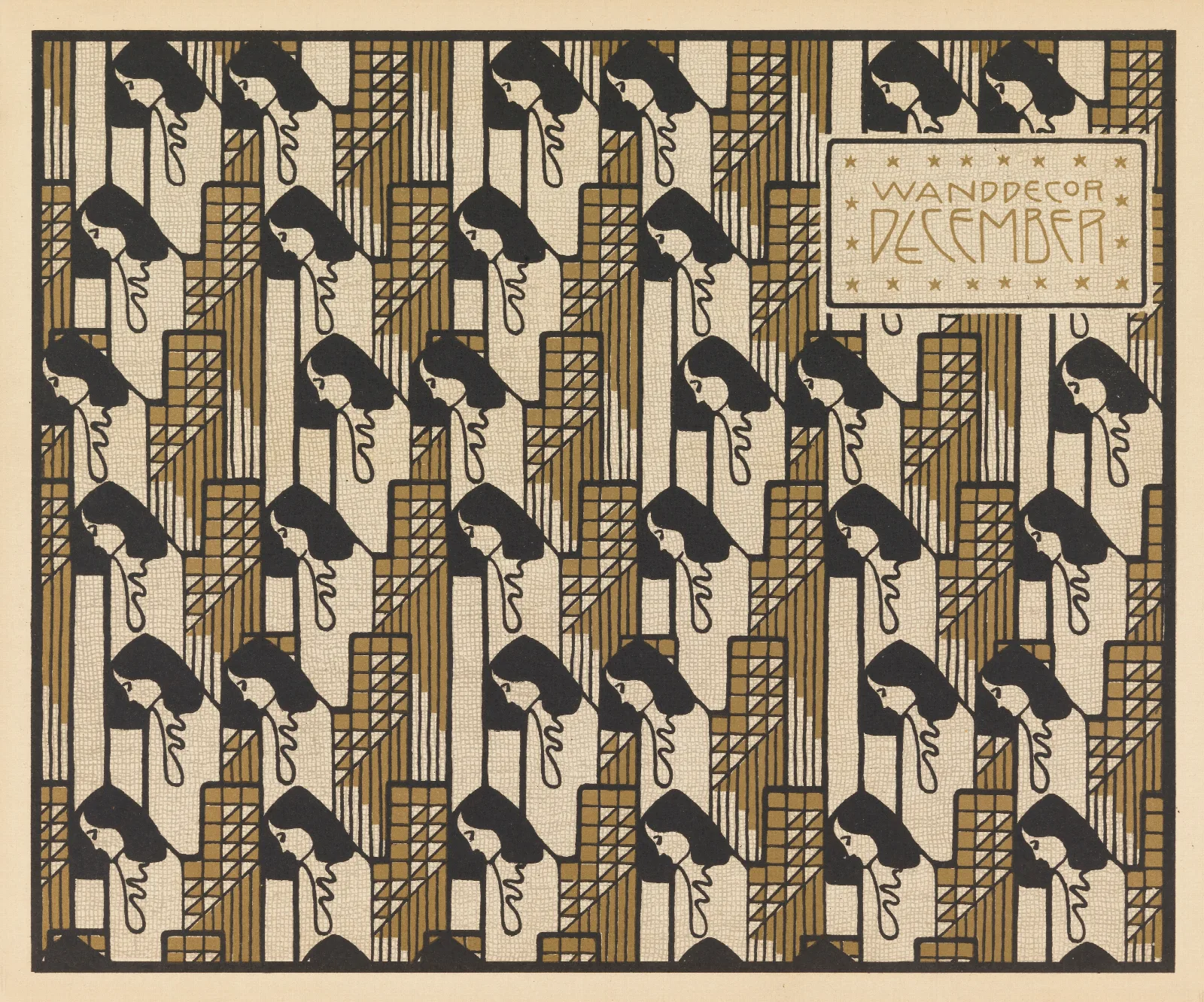 Wanddecor December December Wall Decoration Wall Art by Koloman Moser - Canvas Print