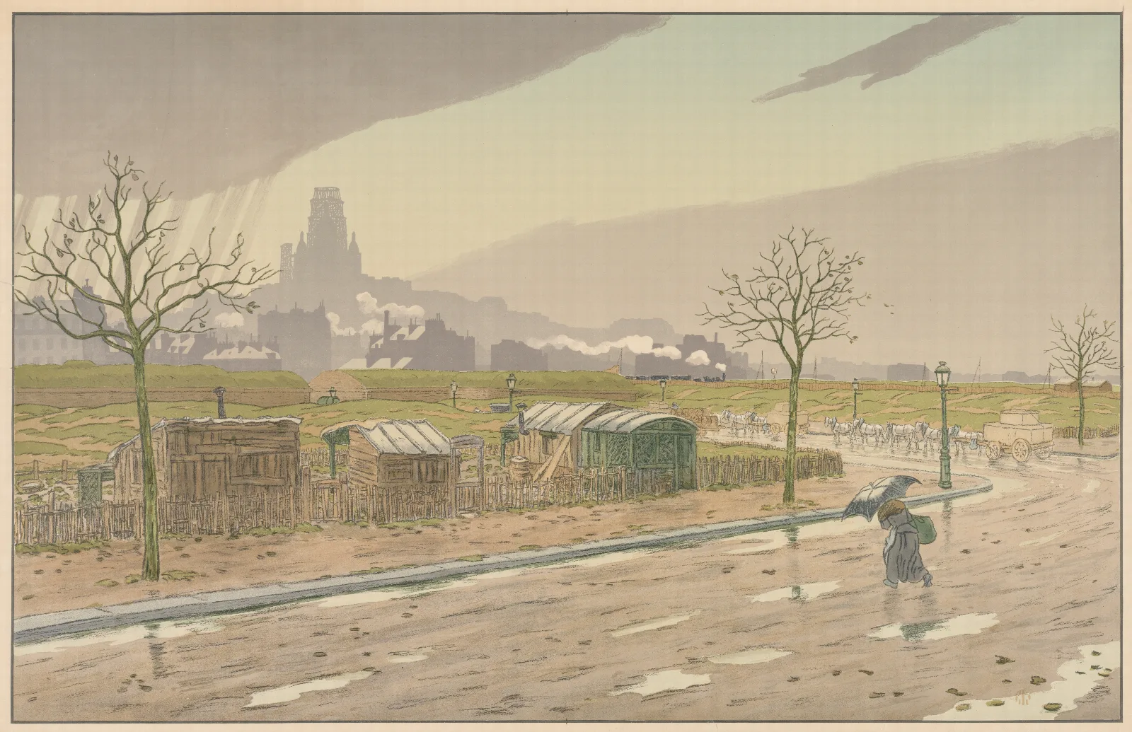 Parisian Landscapes The Fortifications Wall Art by Henri Rivière - Canvas Print