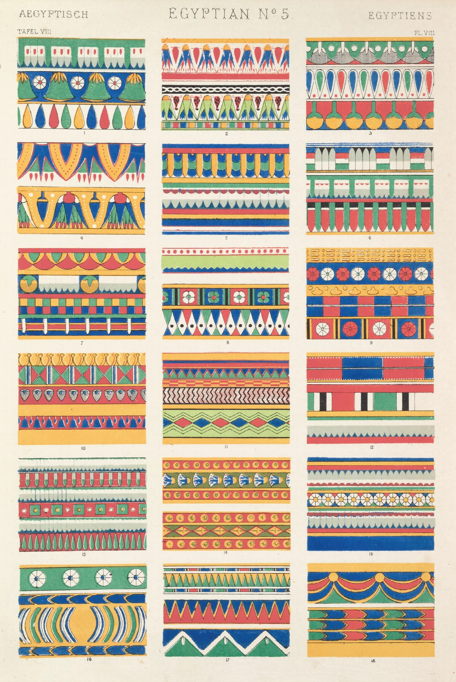 Egyptian No 5 Wall Art by Owen Jones - Canvas Print