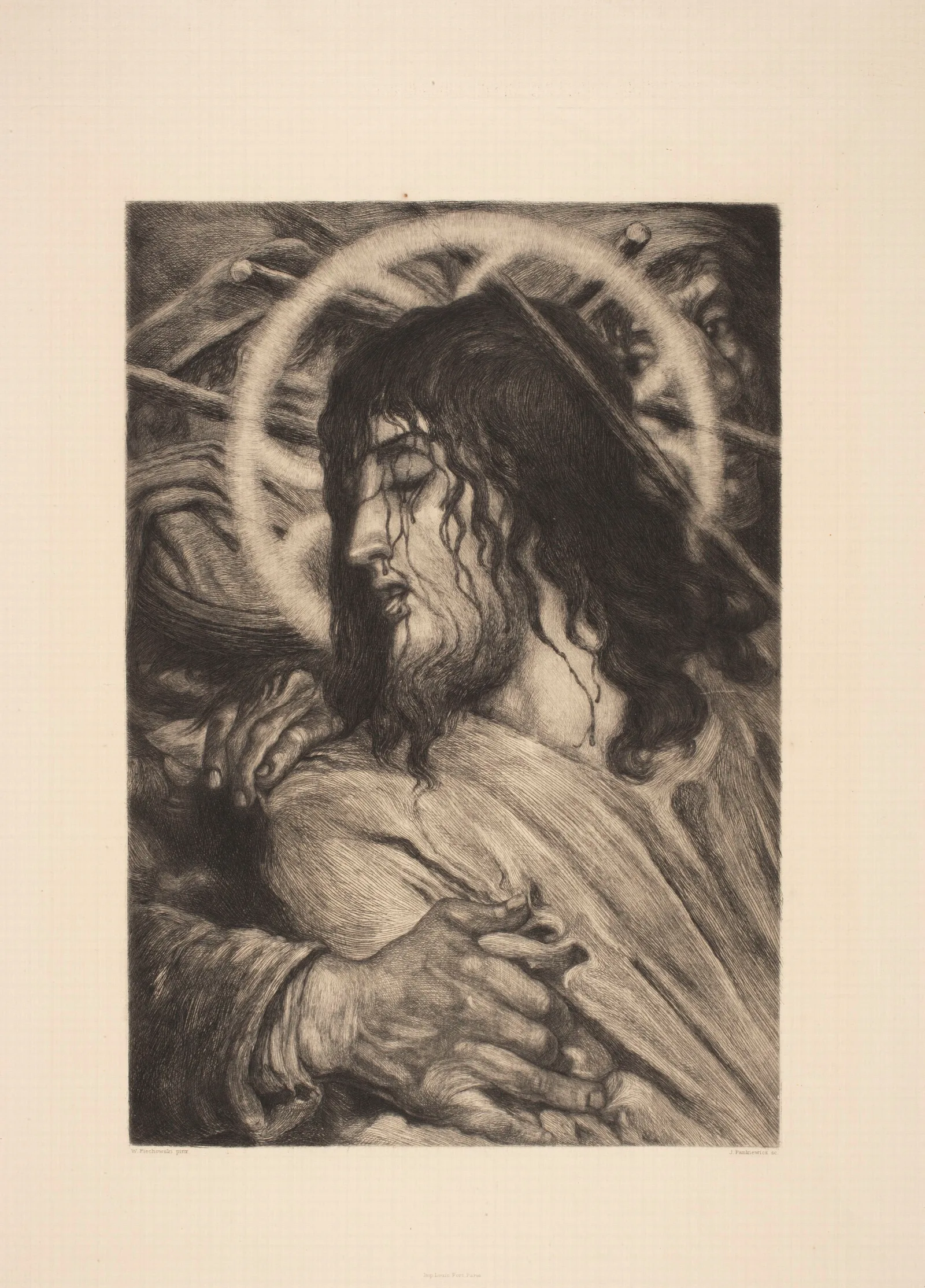 Christ Martyred State Iii Wall Art by Józef Pankiewicz - Canvas Print