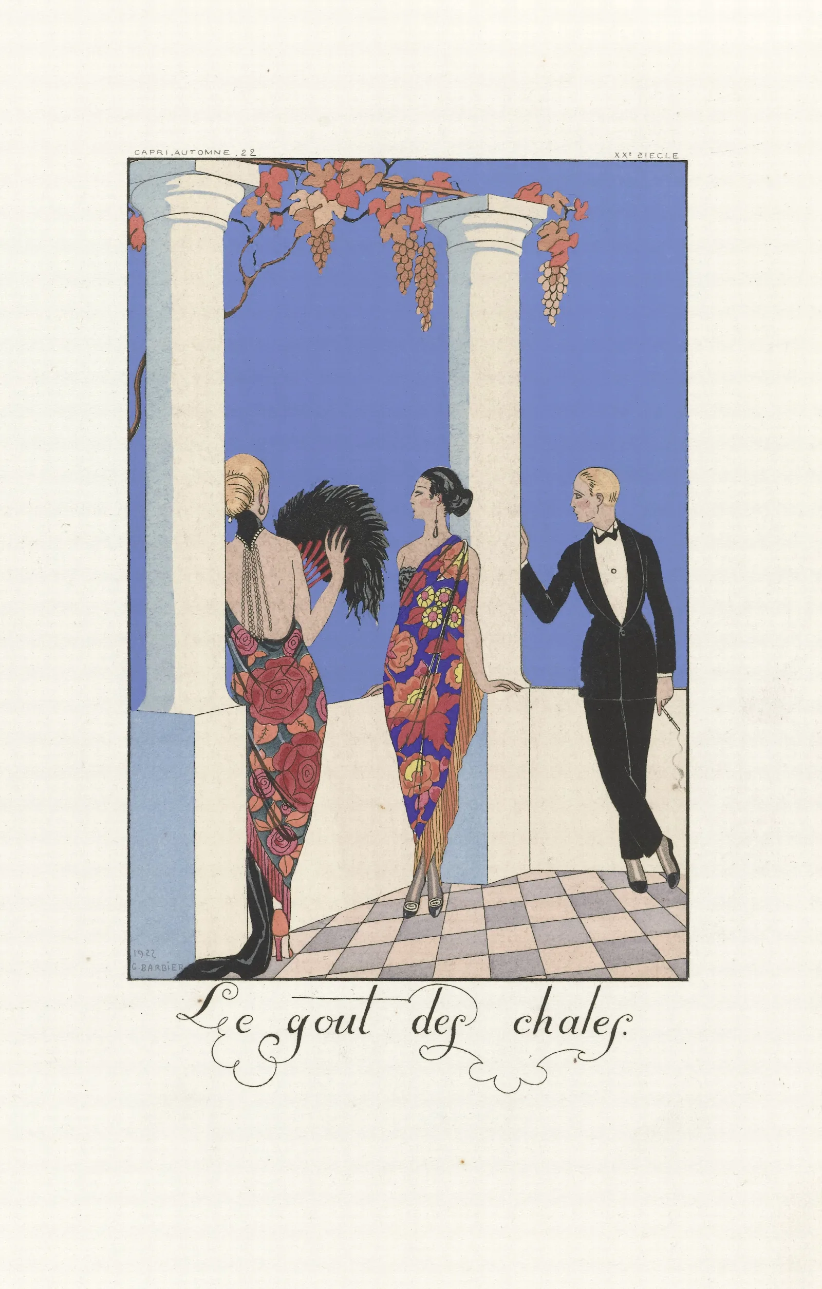 Le Gout Des Chales Wall Art by George Barbier - Canvas Print