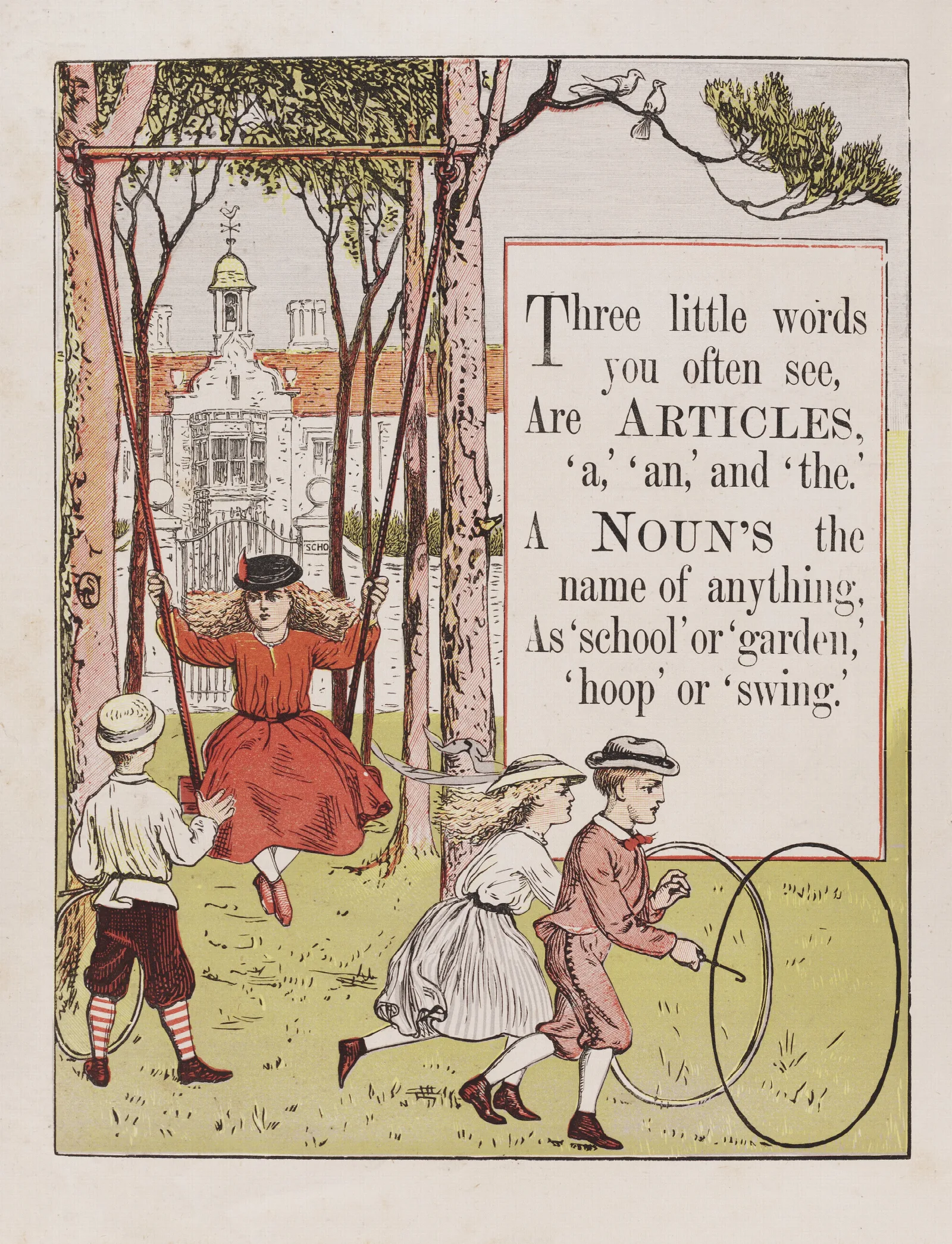 Articlesnouns Wall Art by Walter Crane - Canvas Print