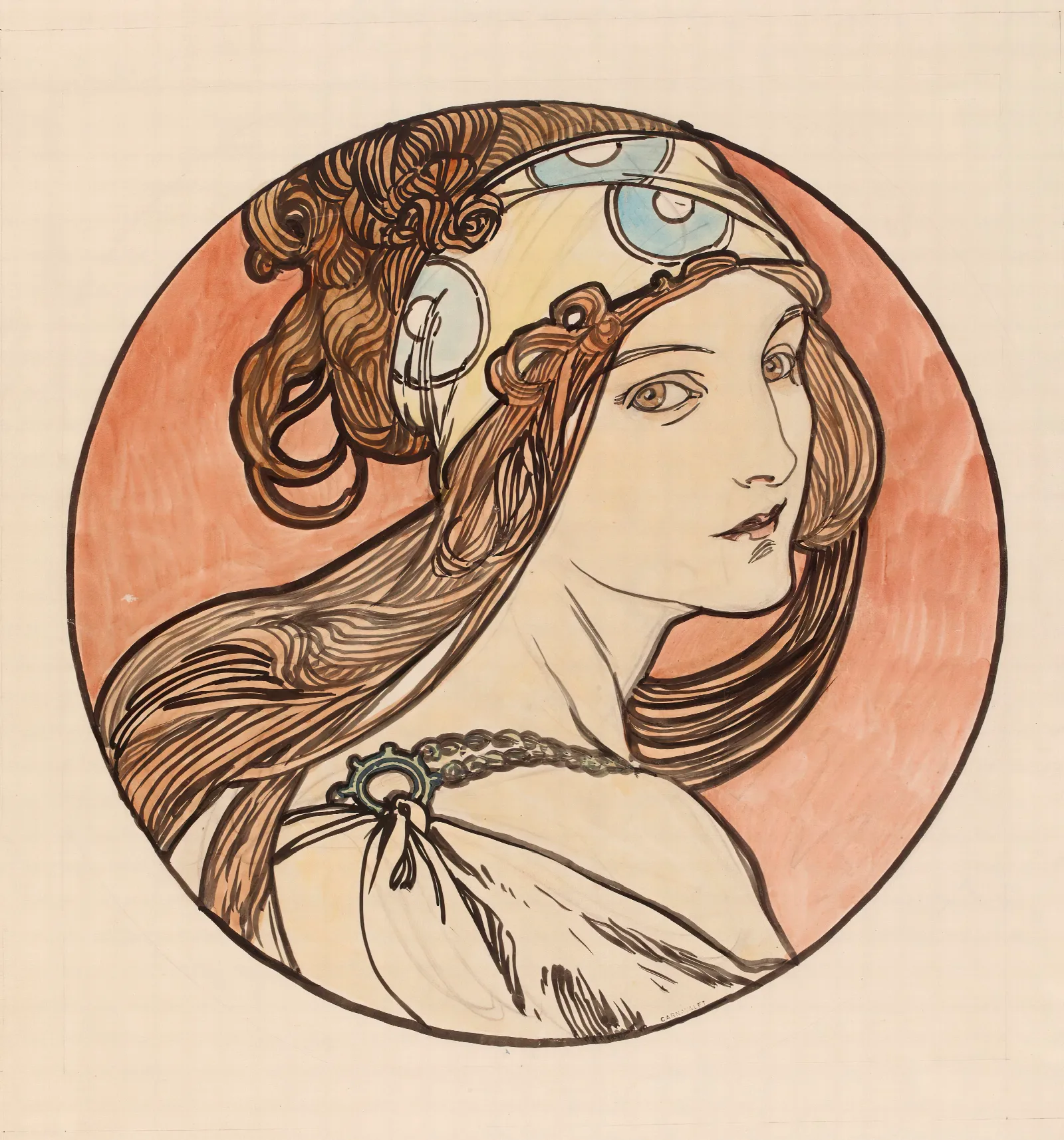 Vitrail Pour La Facade De La Boutique Fouquet 2 Wall Art by Alphonse Mucha - Canvas Print