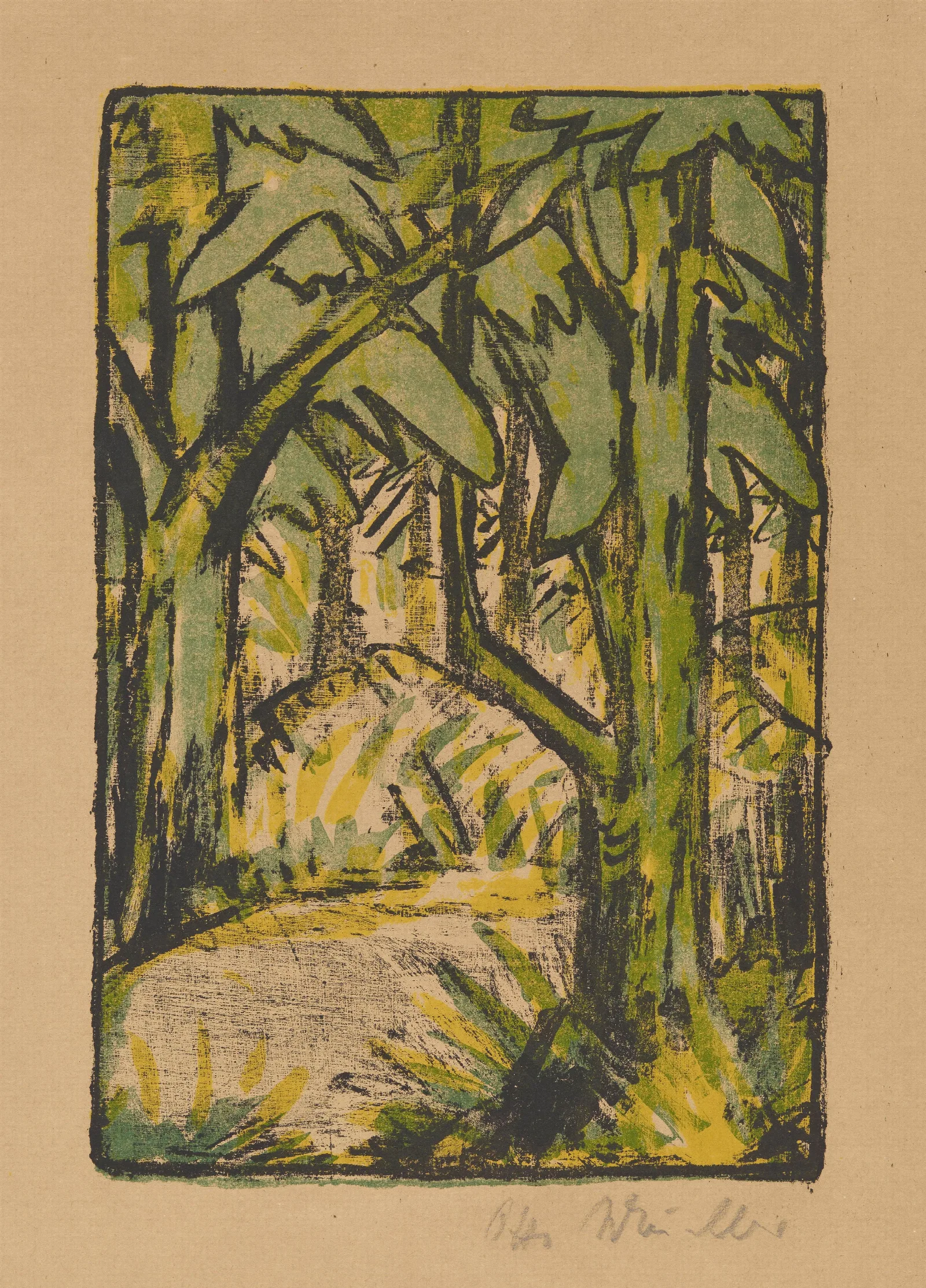 Waldlandschaft 11 Wall Art by Otto Mueller - Canvas Print