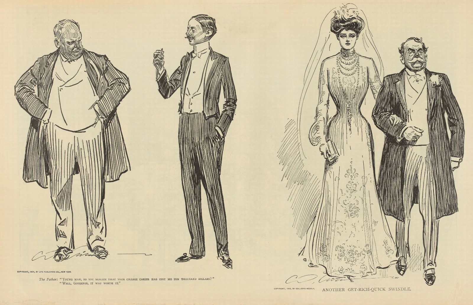 Another Get Rich Quick Swindle Wall Art by Charles Dana Gibson - Canvas Print