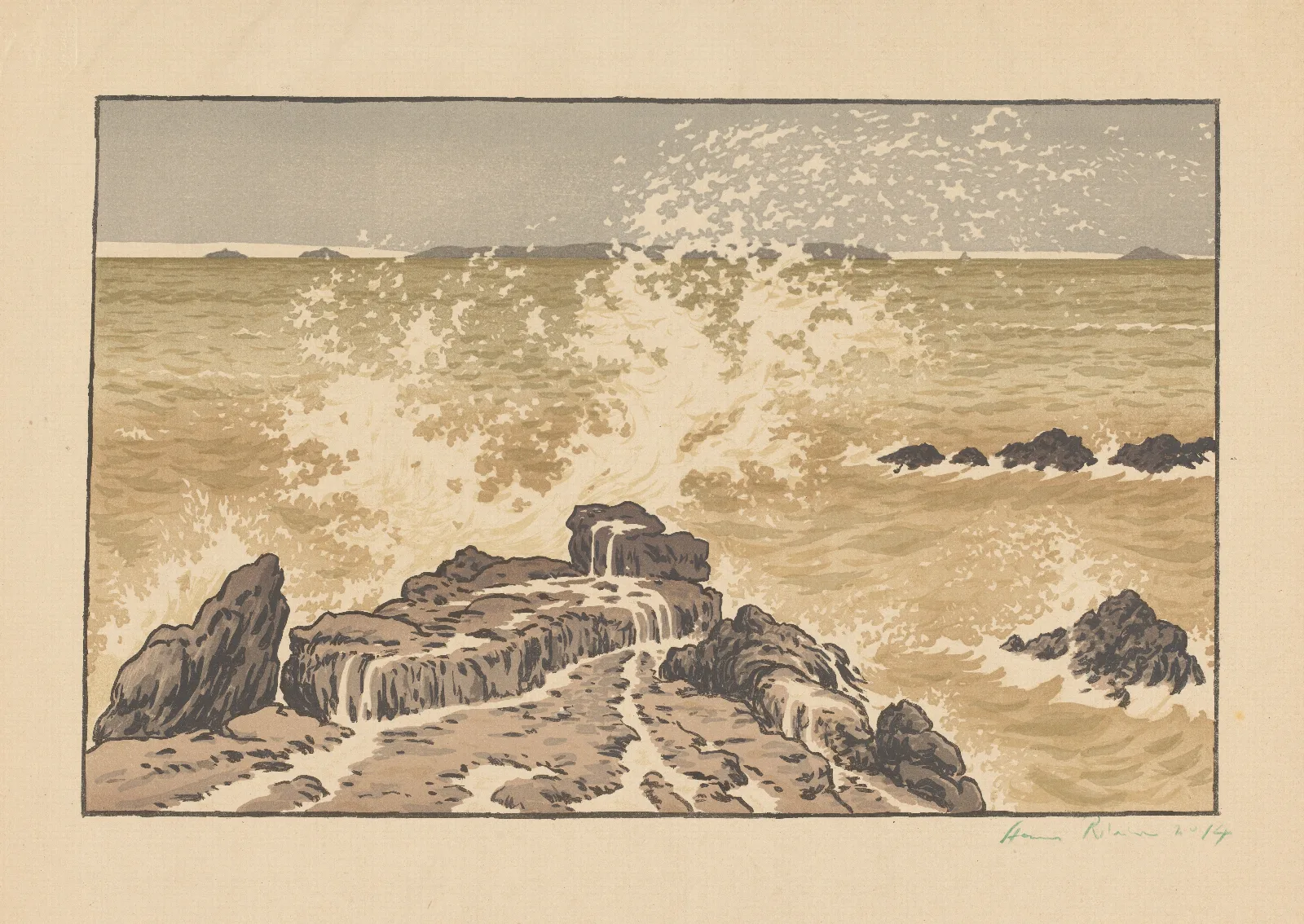 La Vague 7 Wall Art by Henri Rivière - Canvas Print