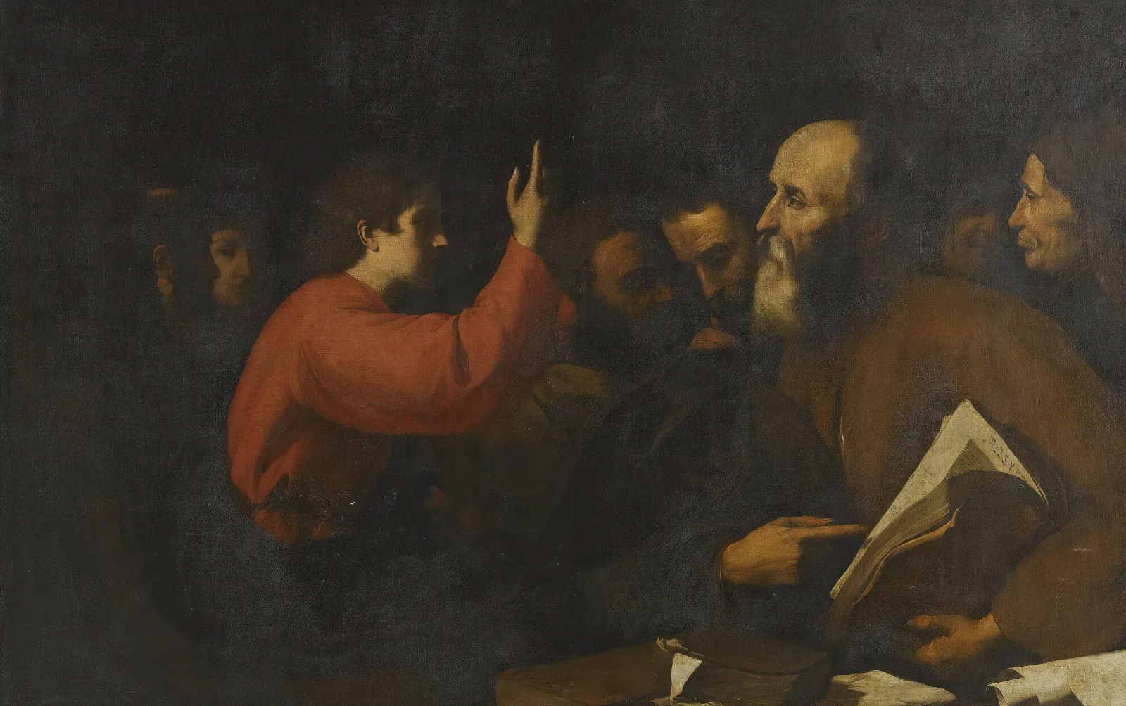 Christ Among The Doctors In The Temple Wall Art by Jusepe de Ribera - Canvas Print