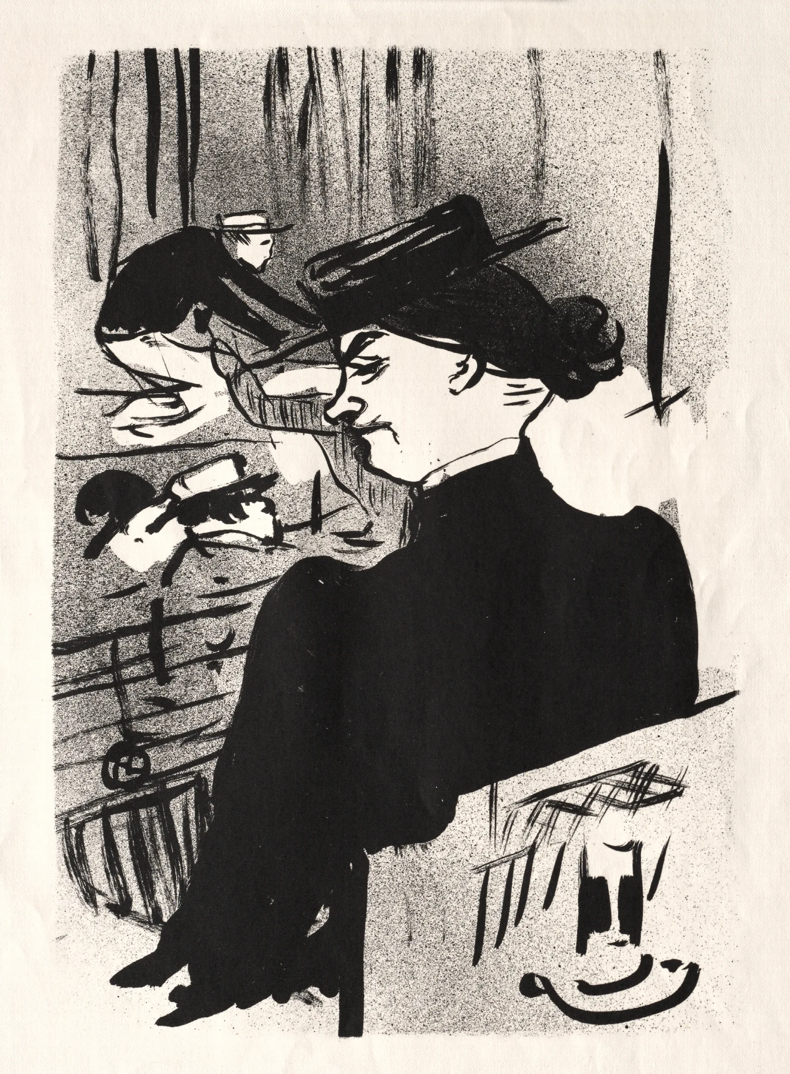 Le Cafe Concertune Spectatrice Wall Art by Henri de Toulouse-Lautrec - Canvas Print