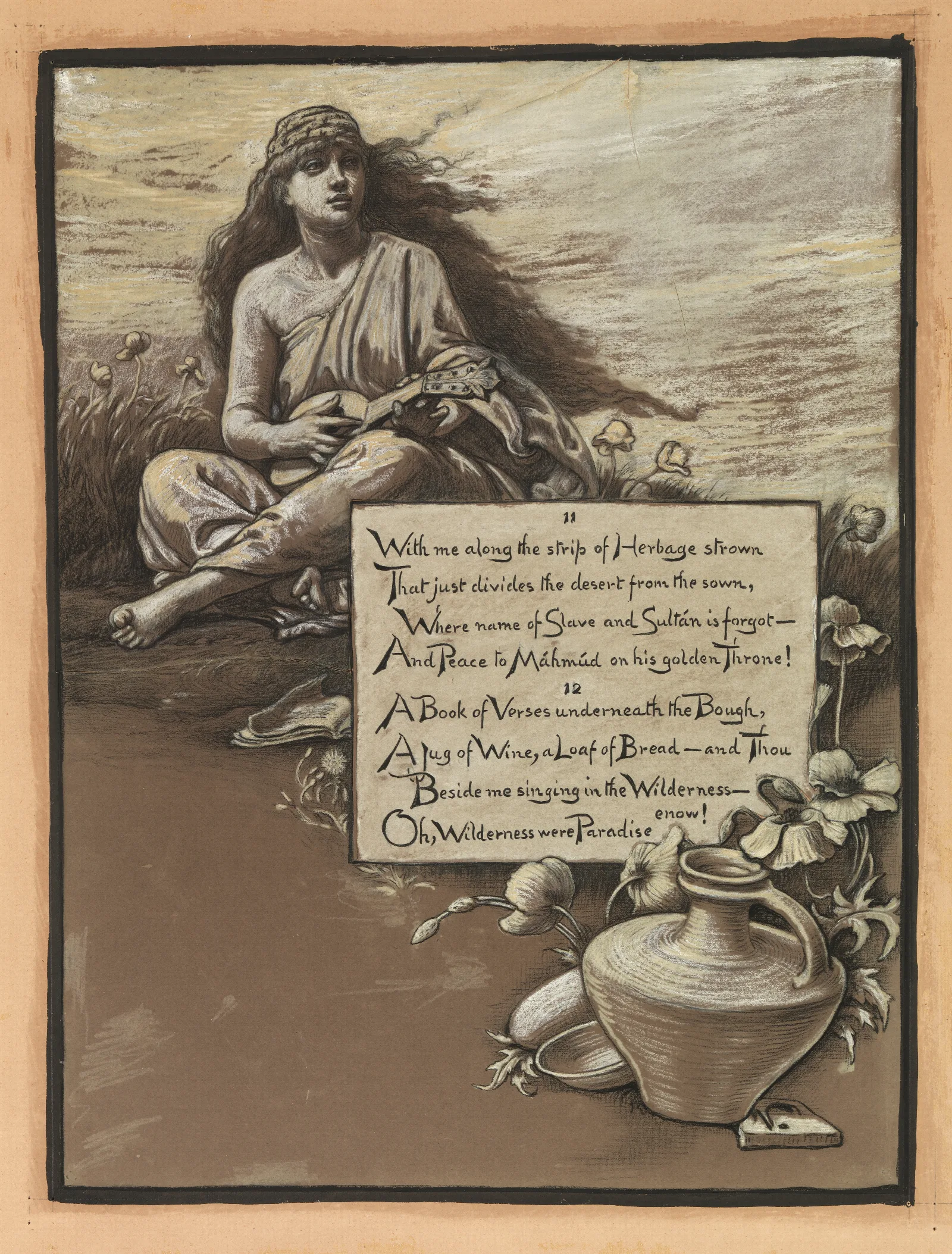 The Song In The Wilderness Wall Art by Elihu Vedder - Canvas Print