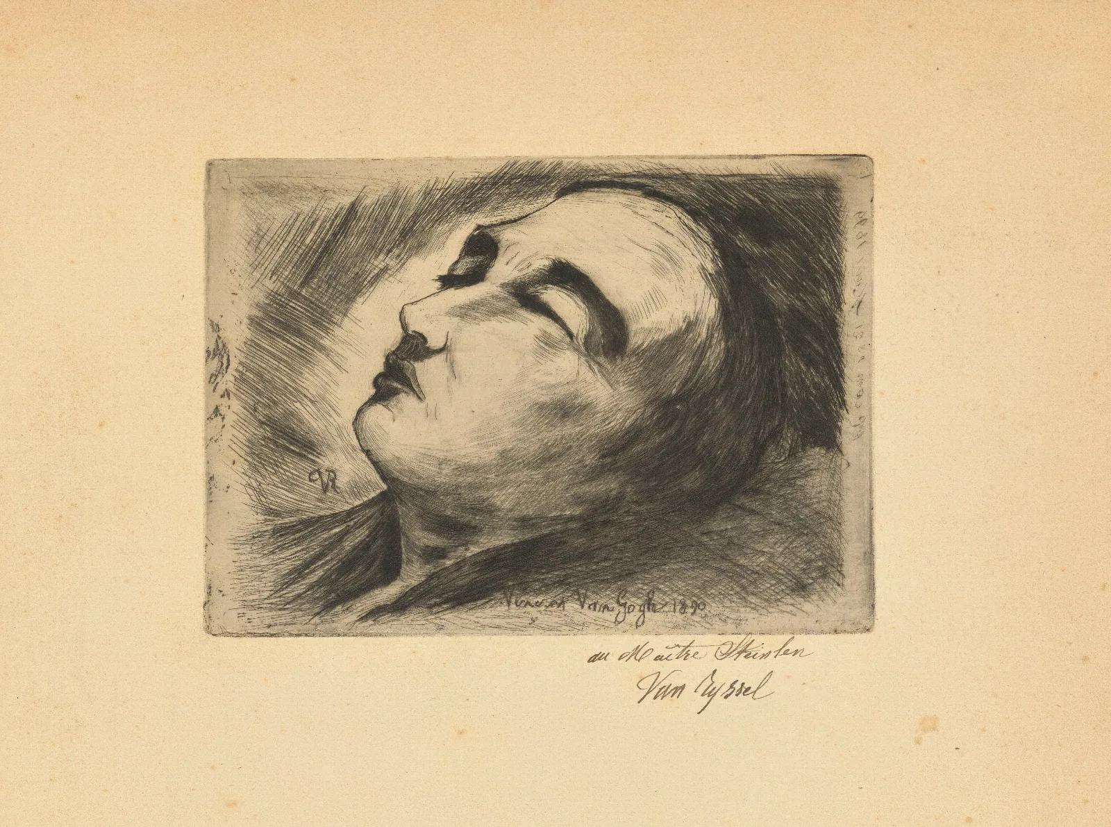 Vincent Van Gogh Sur Son Lit De Mort Wall Art by Théophile Alexandre Steinlen - Canvas Print