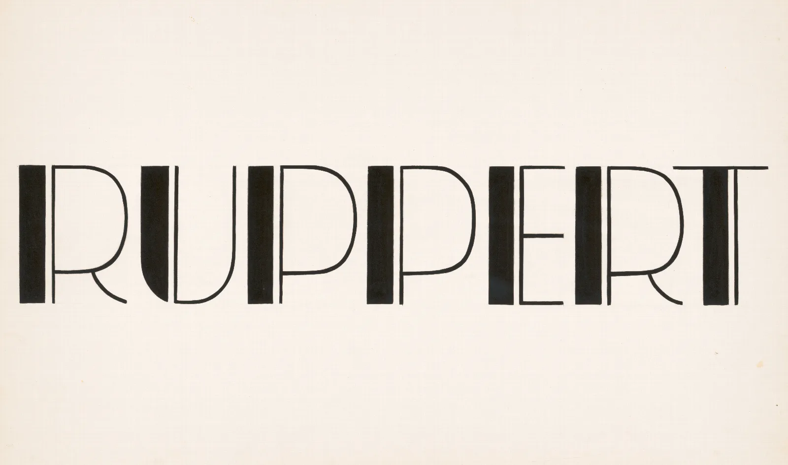 Typographical Studies For Ruppert Beer Wall Art by Winold Reiss - Canvas Print