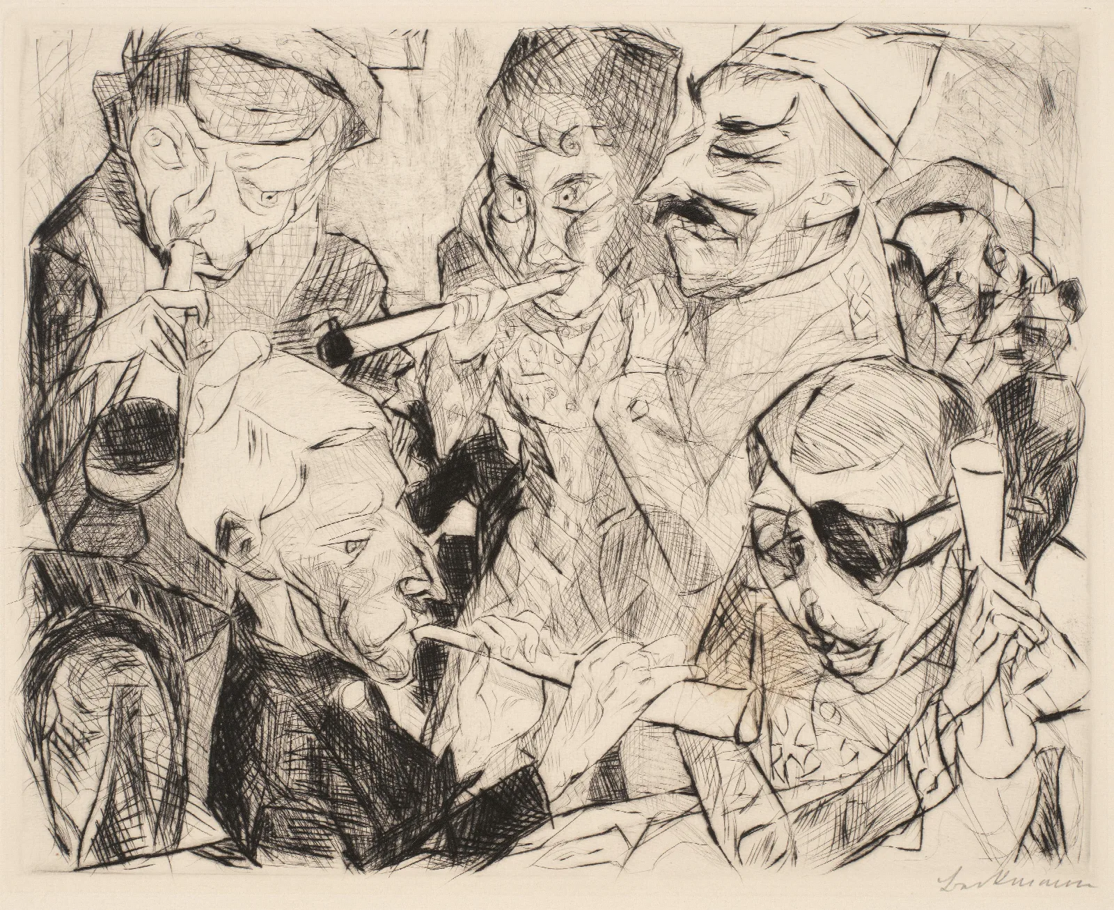 Prosit Neujahr 3 Wall Art by Max Beckmann - Canvas Print