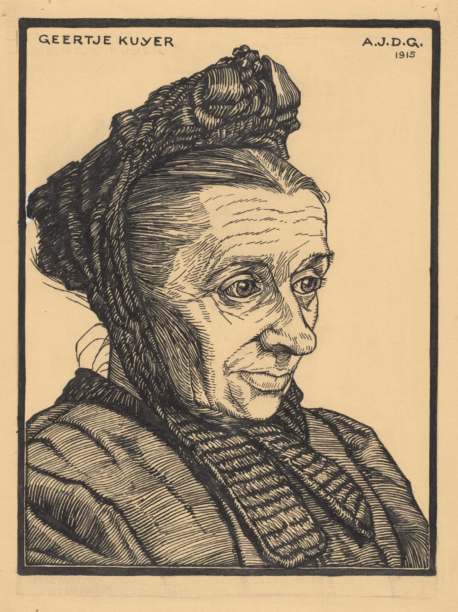 Portrait Of Geertje Kuyer Laren Wall Art by Julie de Graag - Canvas Print