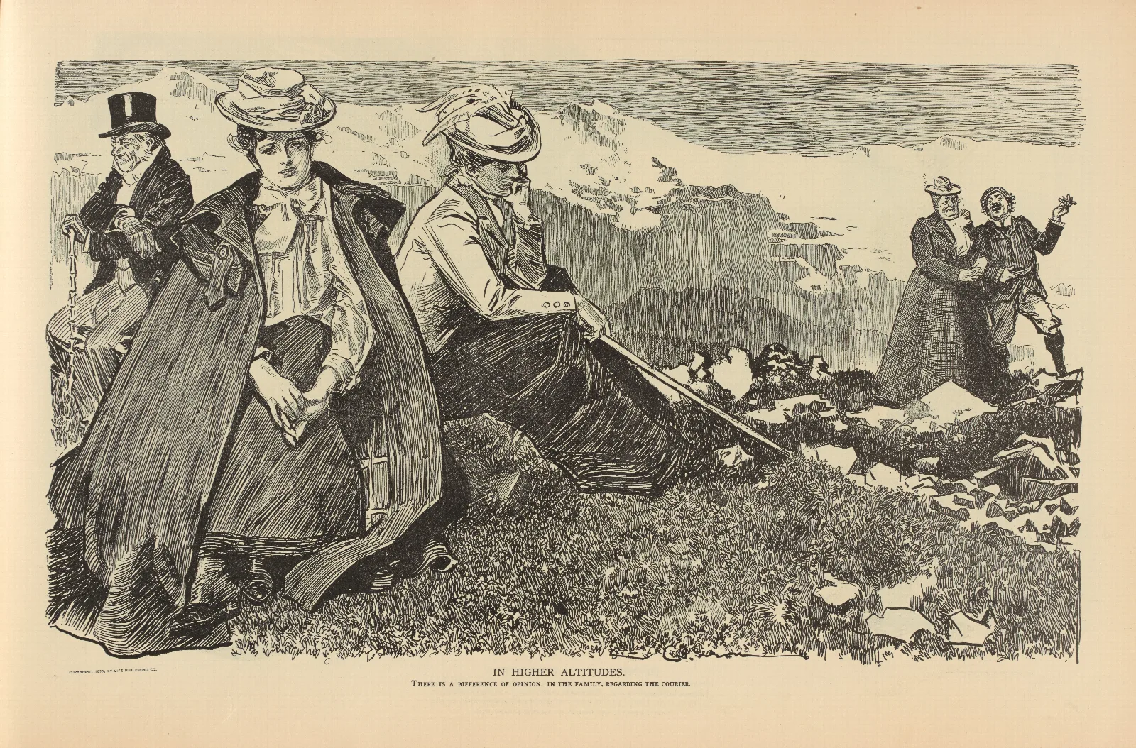In Higher Altitudes Wall Art by Charles Dana Gibson - Canvas Print