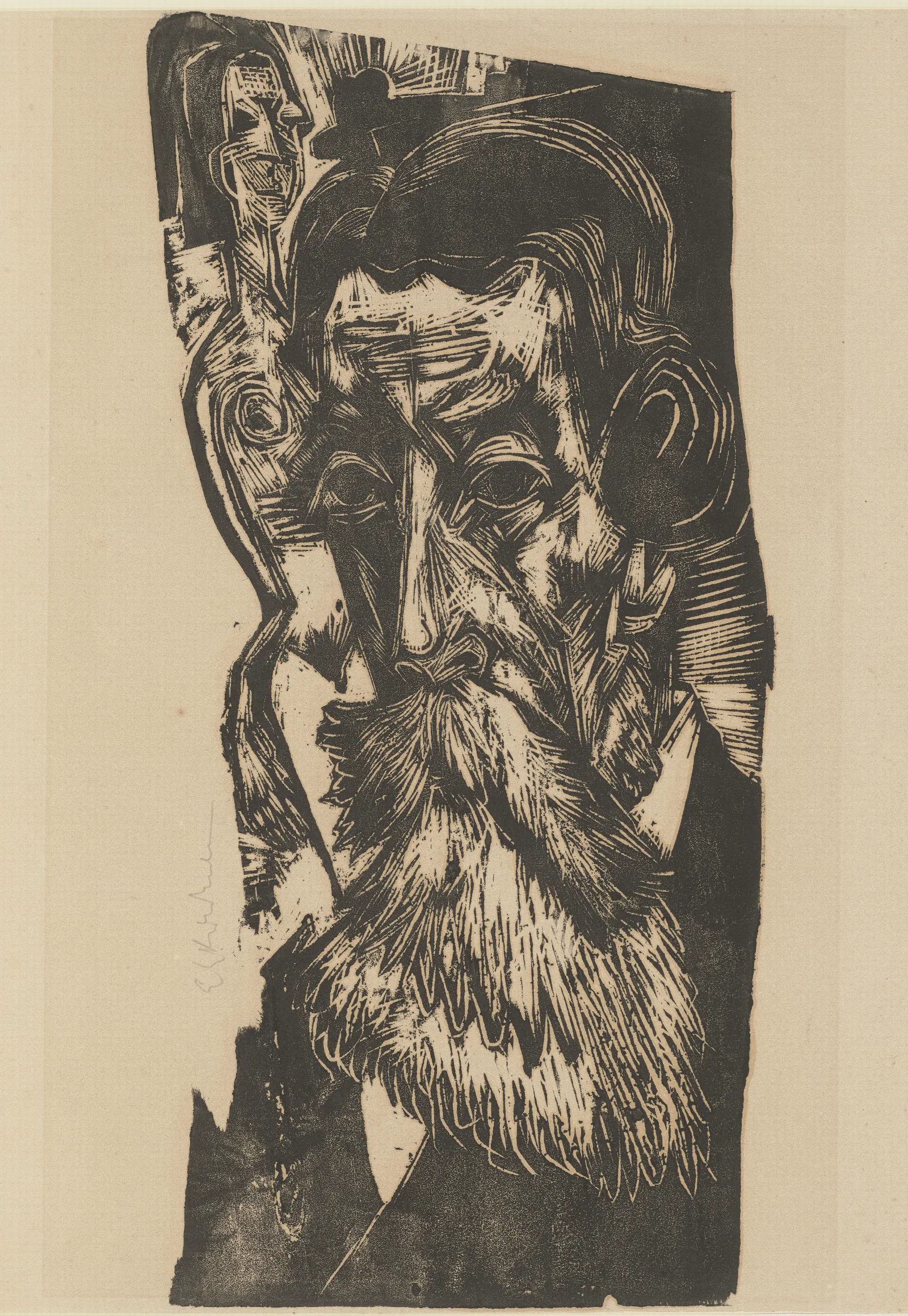 Head Of Ludwig Schames Wall Art by Ernst Ludwig Kirchner - Canvas Print