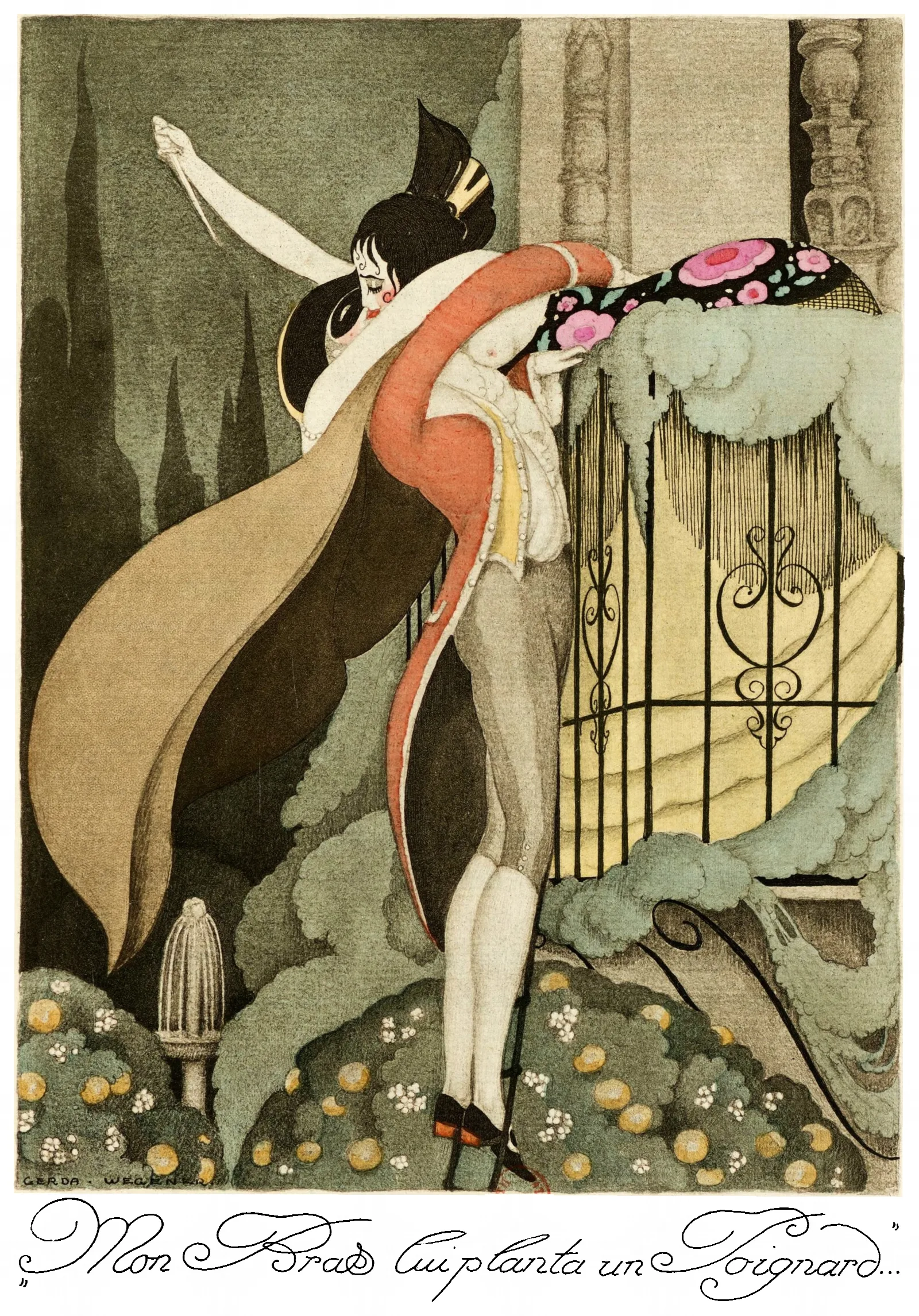 Sur Talons Rouges Pl 12 Wall Art by Gerda Wegener - Canvas Print