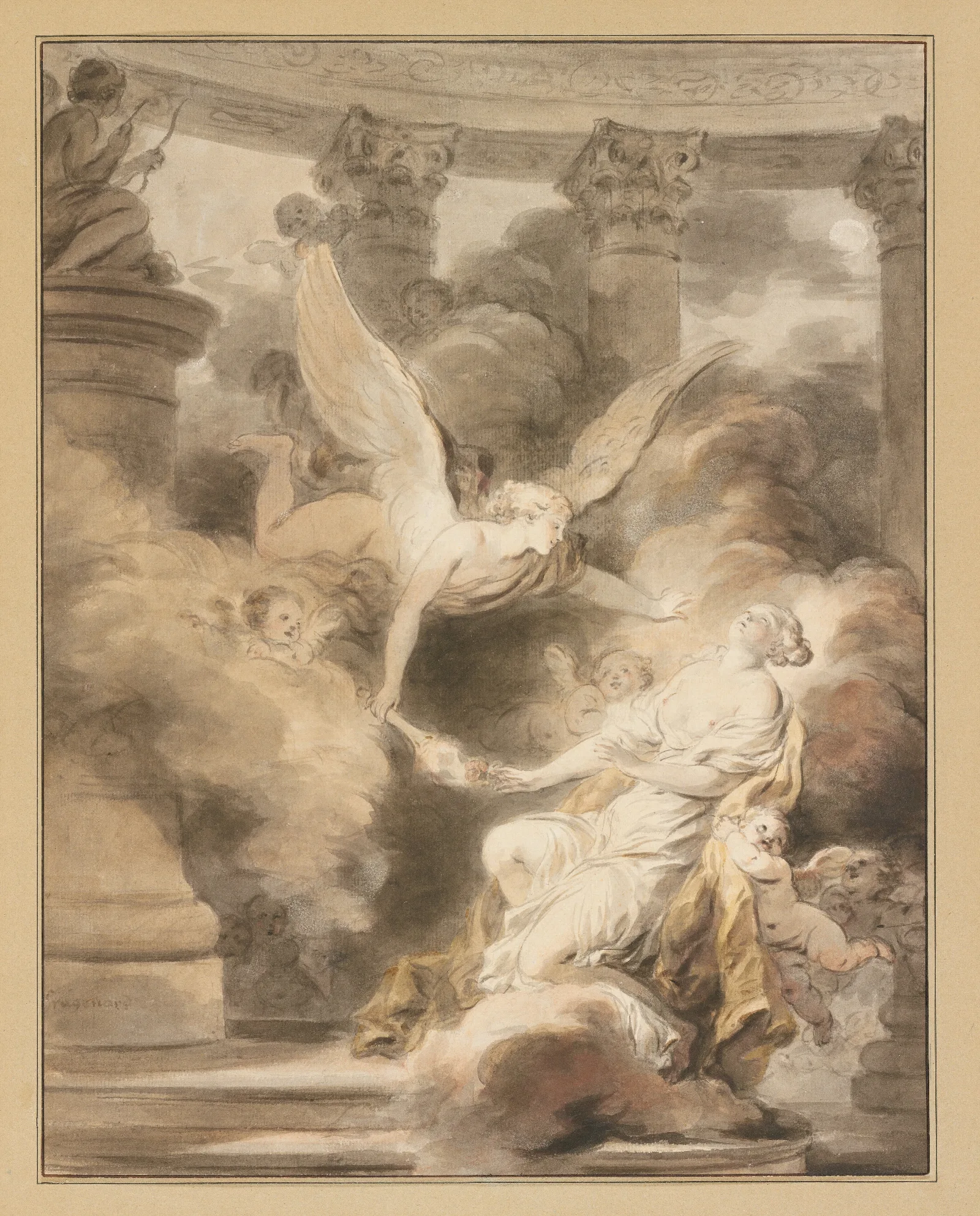 The Sacrifice Of The Rose 2 Wall Art by Jean-Honoré Fragonard - Canvas Print