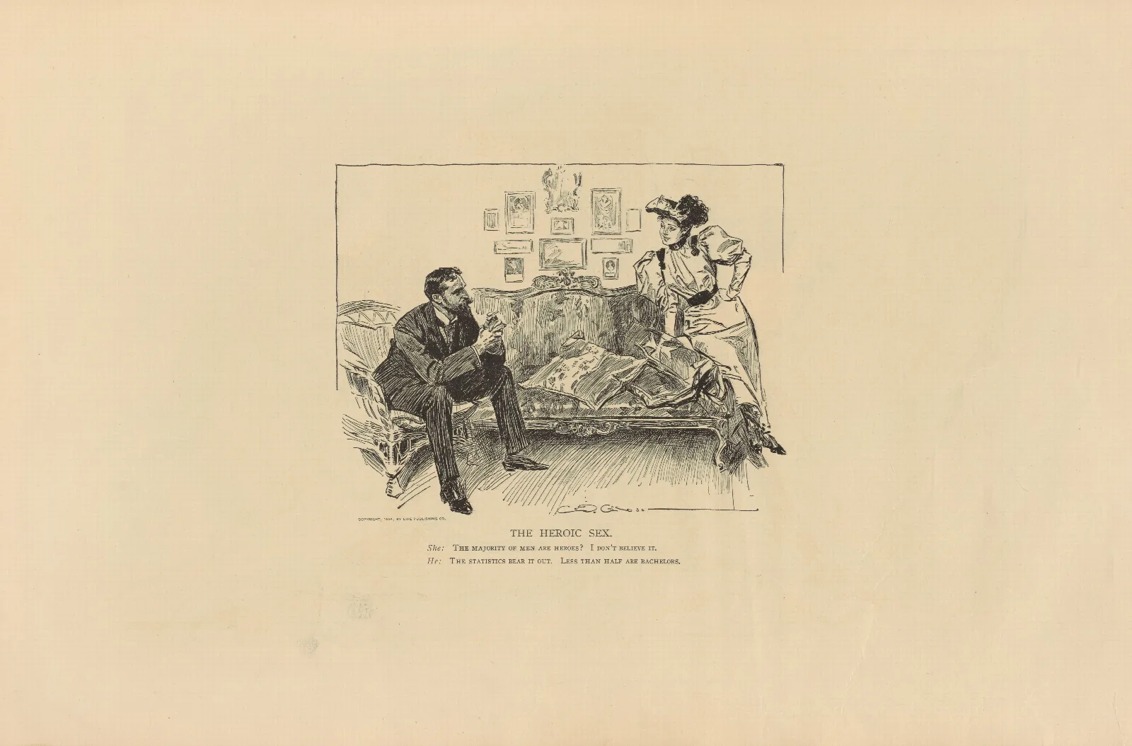 The Heroic Sex Wall Art by Charles Dana Gibson - Canvas Print