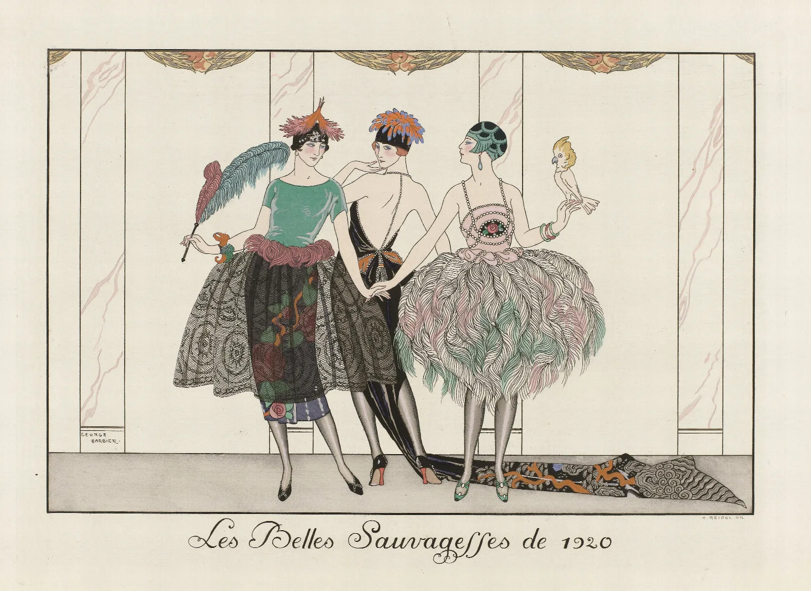 Les Belles Sauvagesses De 1920 2 Wall Art by George Barbier - Canvas Print