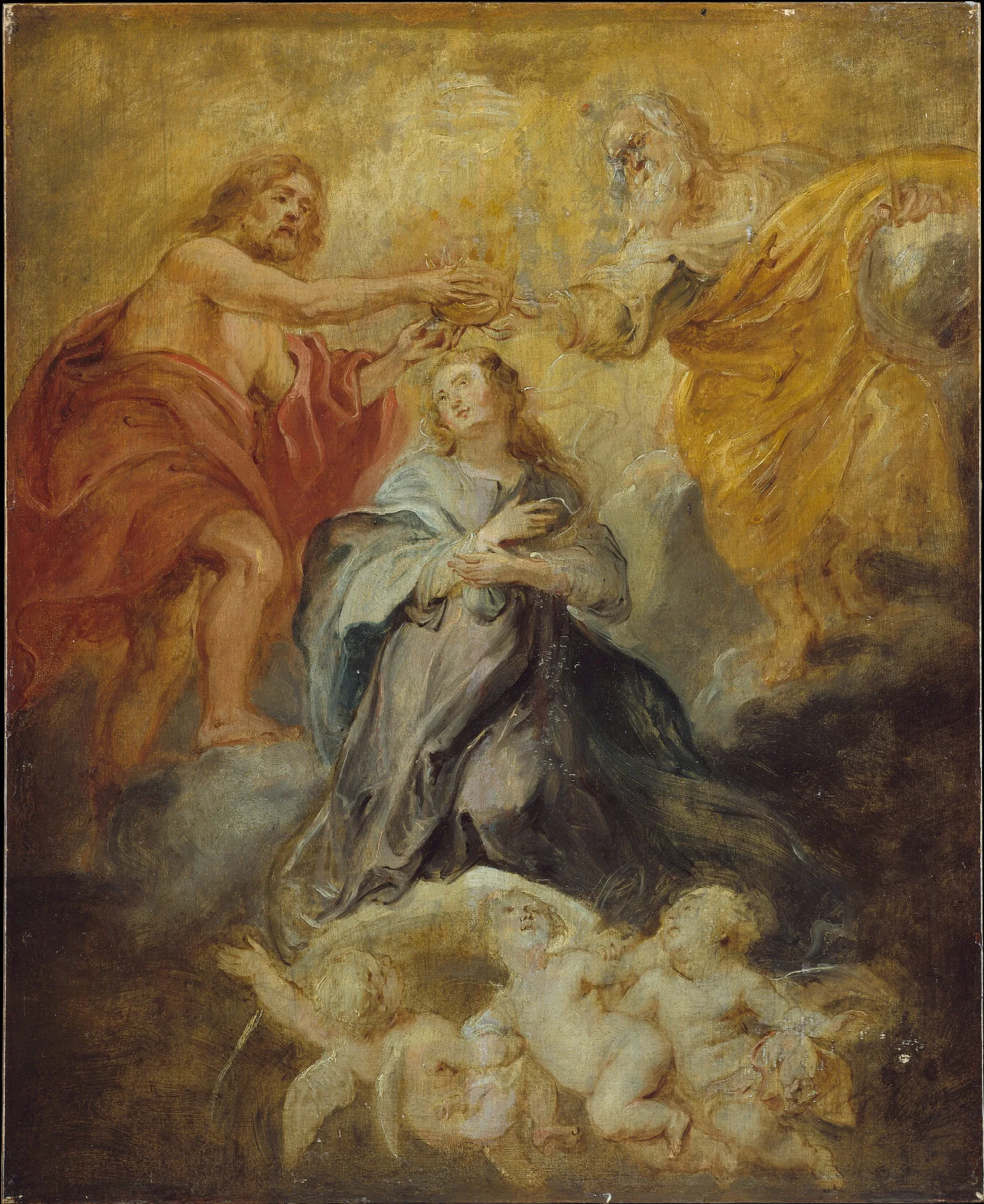 The Coronation Of The Virgin 2 Wall Art by Peter Paul Rubens - Canvas Print