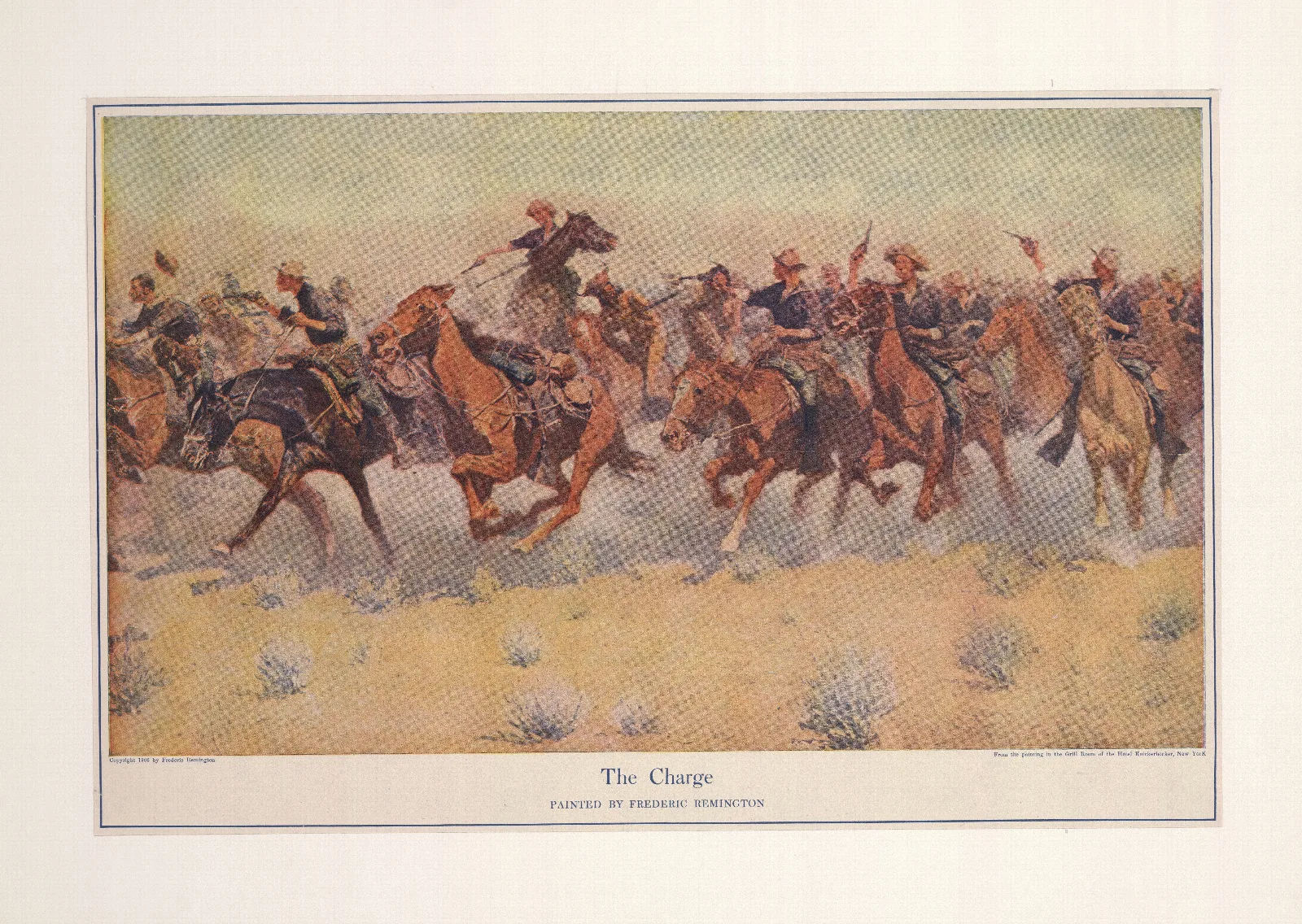 The Charge 7 Wall Art by Frederic Remington - Canvas Print