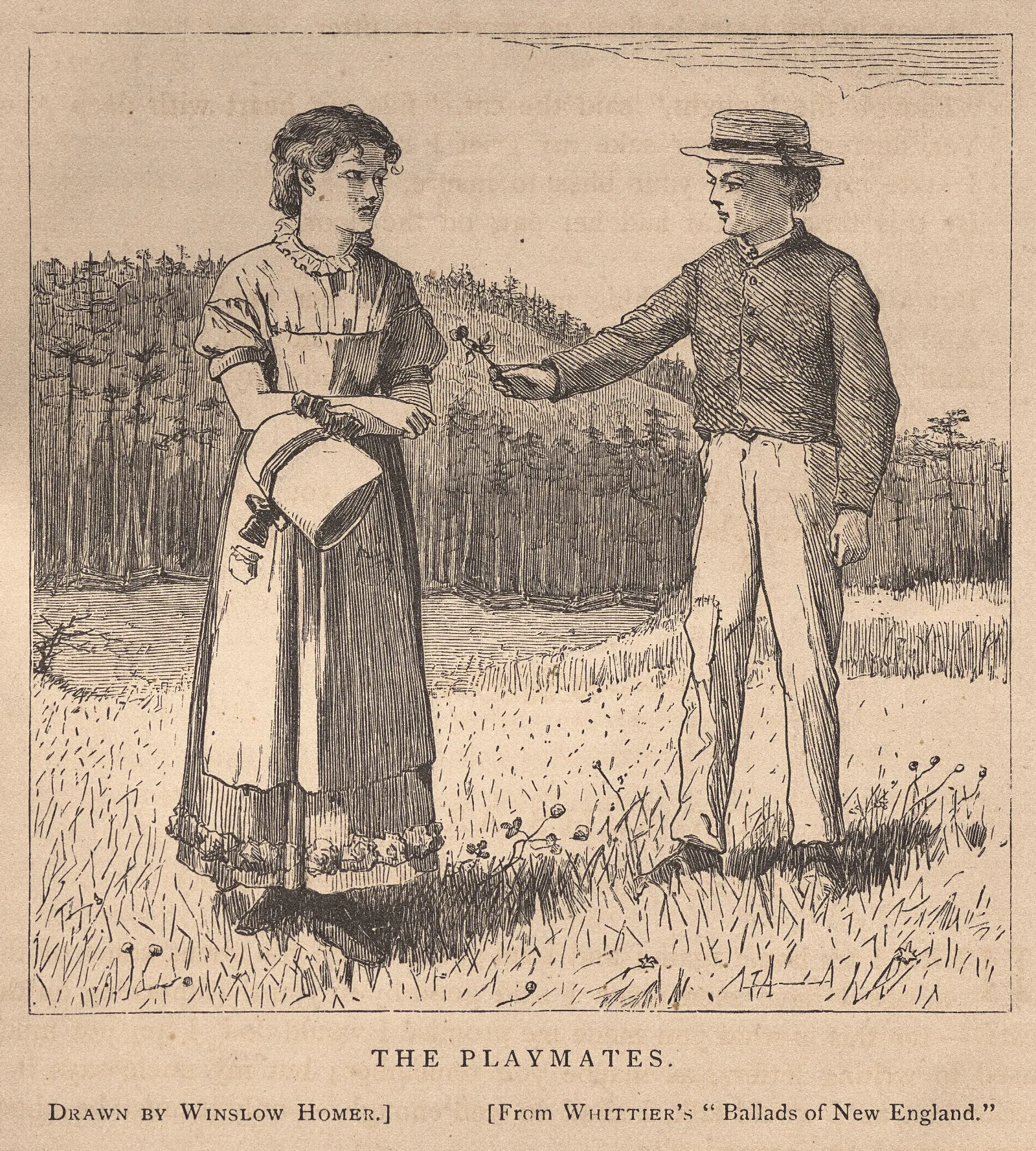 The Playmates Wall Art by Winslow Homer - Canvas Print