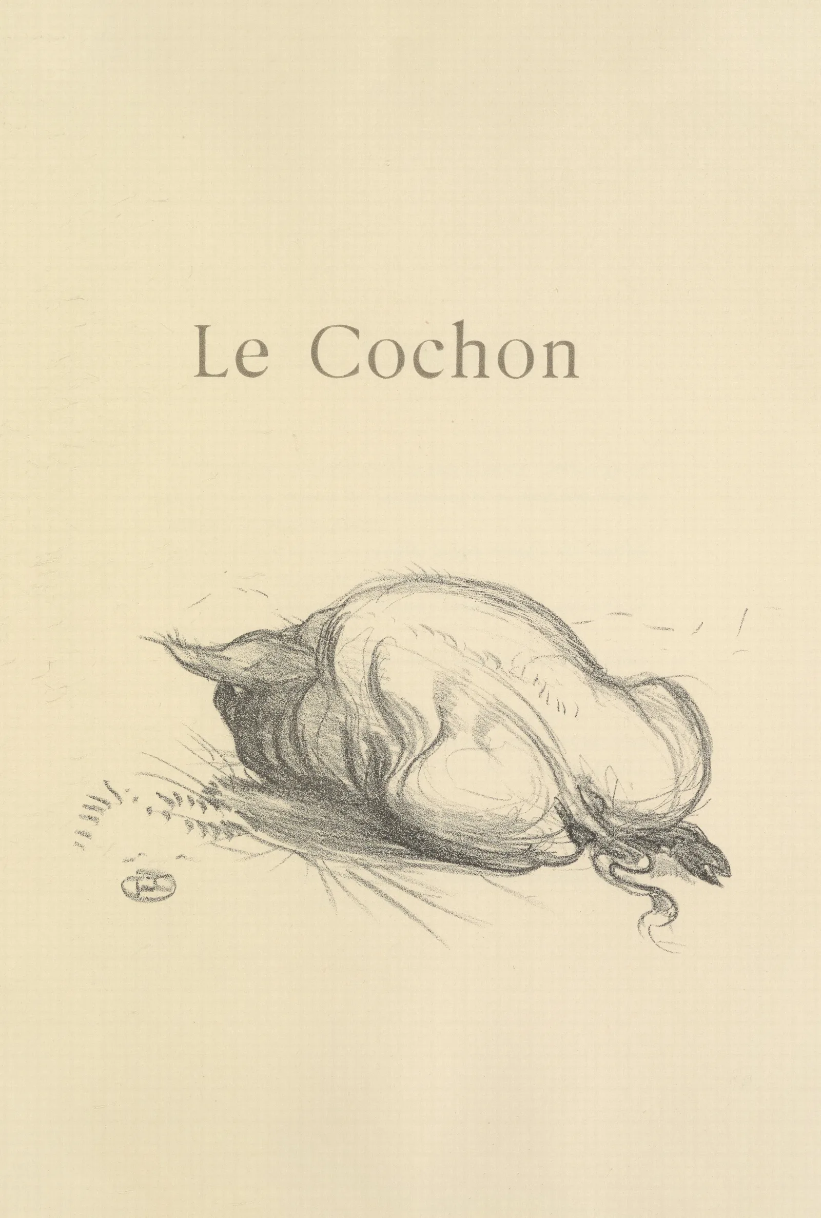 Le Cochon Wall Art by Henri de Toulouse-Lautrec - Canvas Print