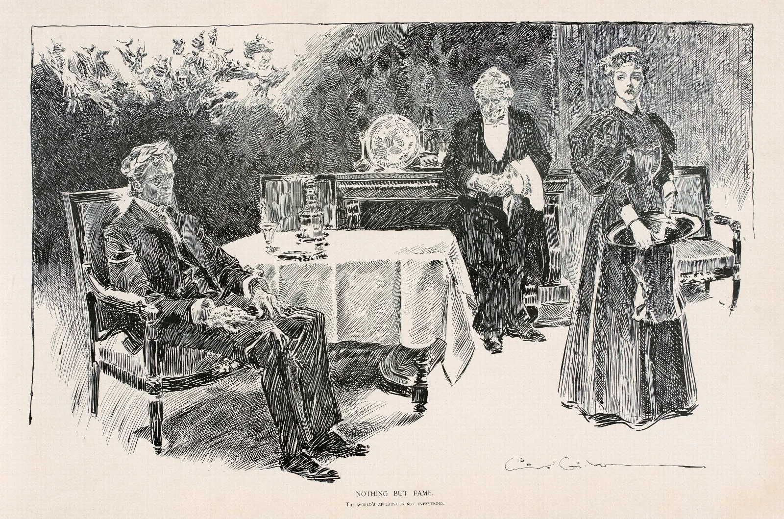 Nothing But Fame Wall Art by Charles Dana Gibson - Canvas Print