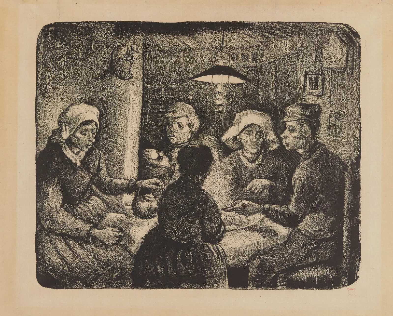 Les Mangeurs De Pommes De Terre Wall Art by Vincent van Gogh - Canvas Print