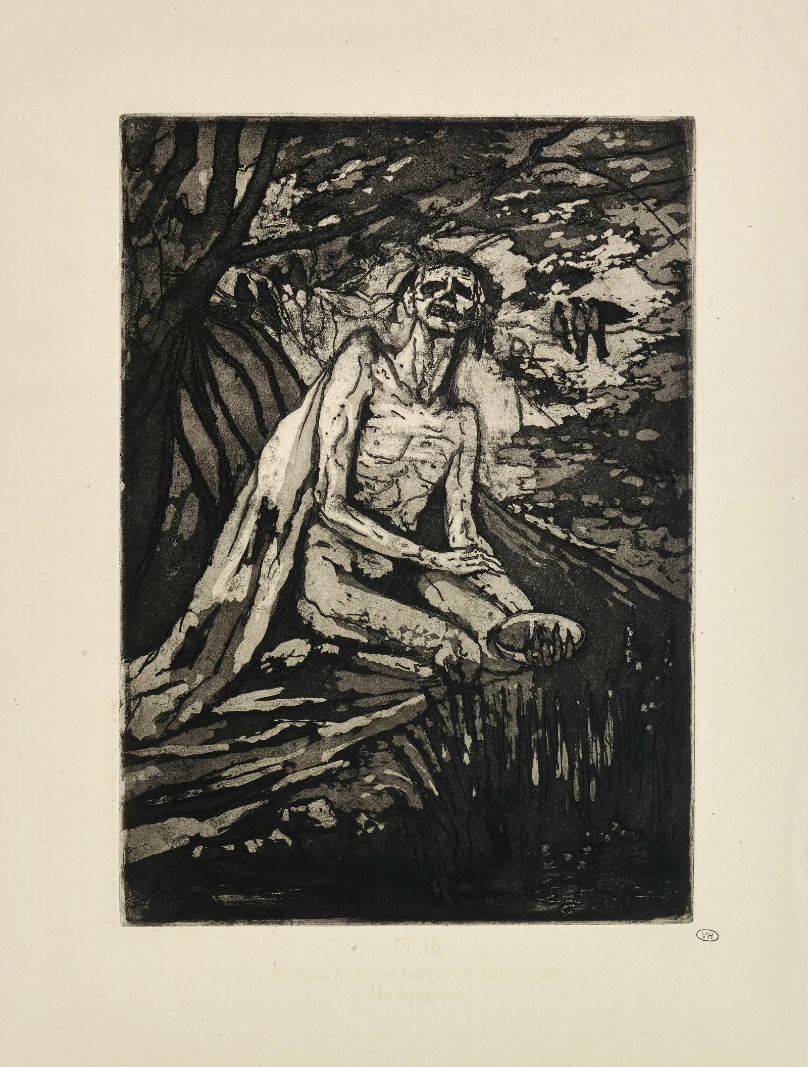 N 18 Et Dans Le Meme Bois Et De Lautre Cote Un Lepreux Wall Art by Emile Bernard - Canvas Print
