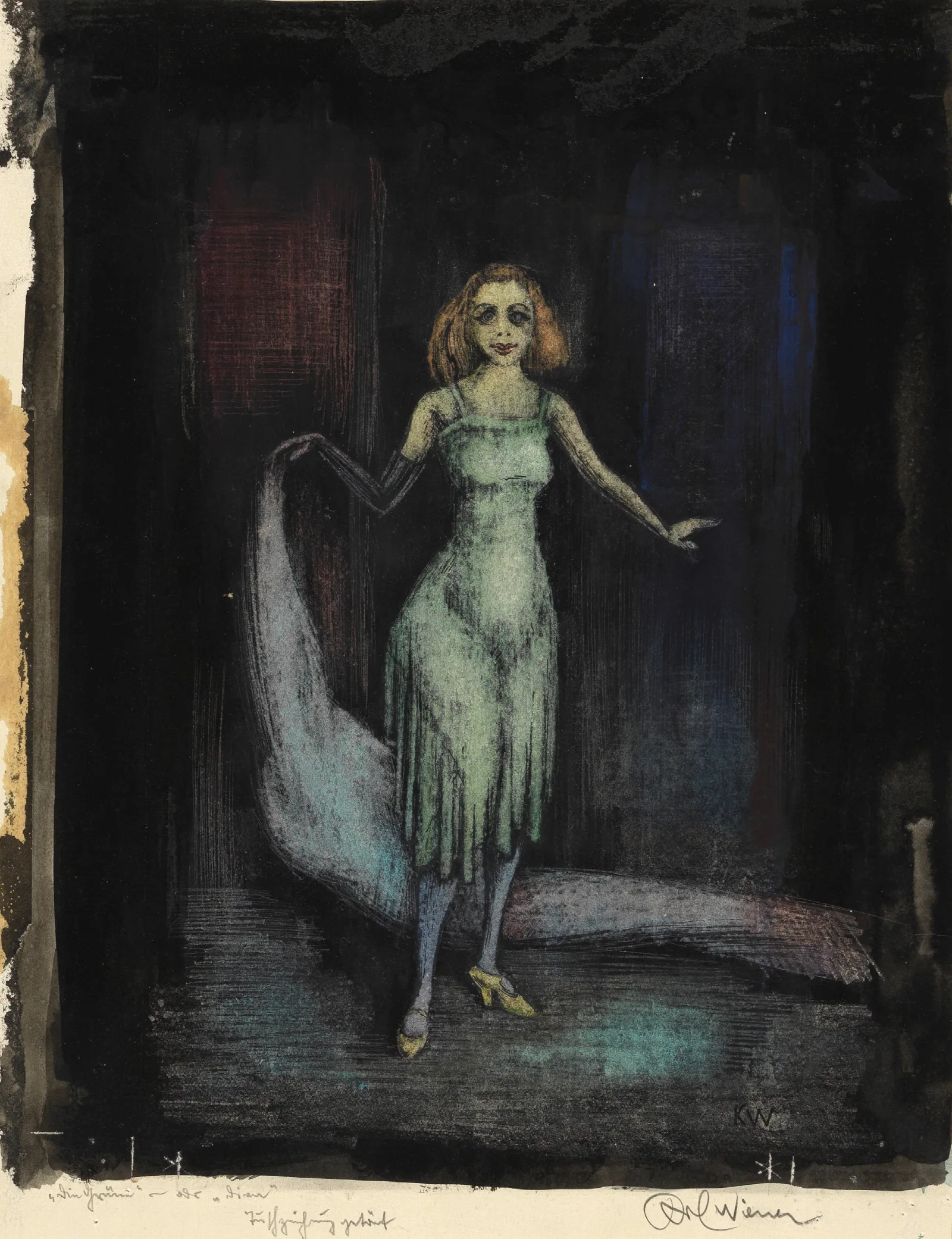 Die Grune Als Filmdiva Wall Art by Karl Wiener - Canvas Print